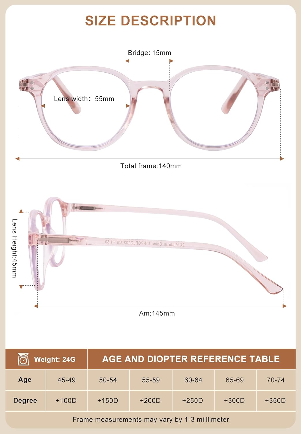 SKYWAY 3 Pack Blue Light Blocking Reading Glasses,Spring Hinge Computer Readers for Women Men Round Eyeglasses - Image 4