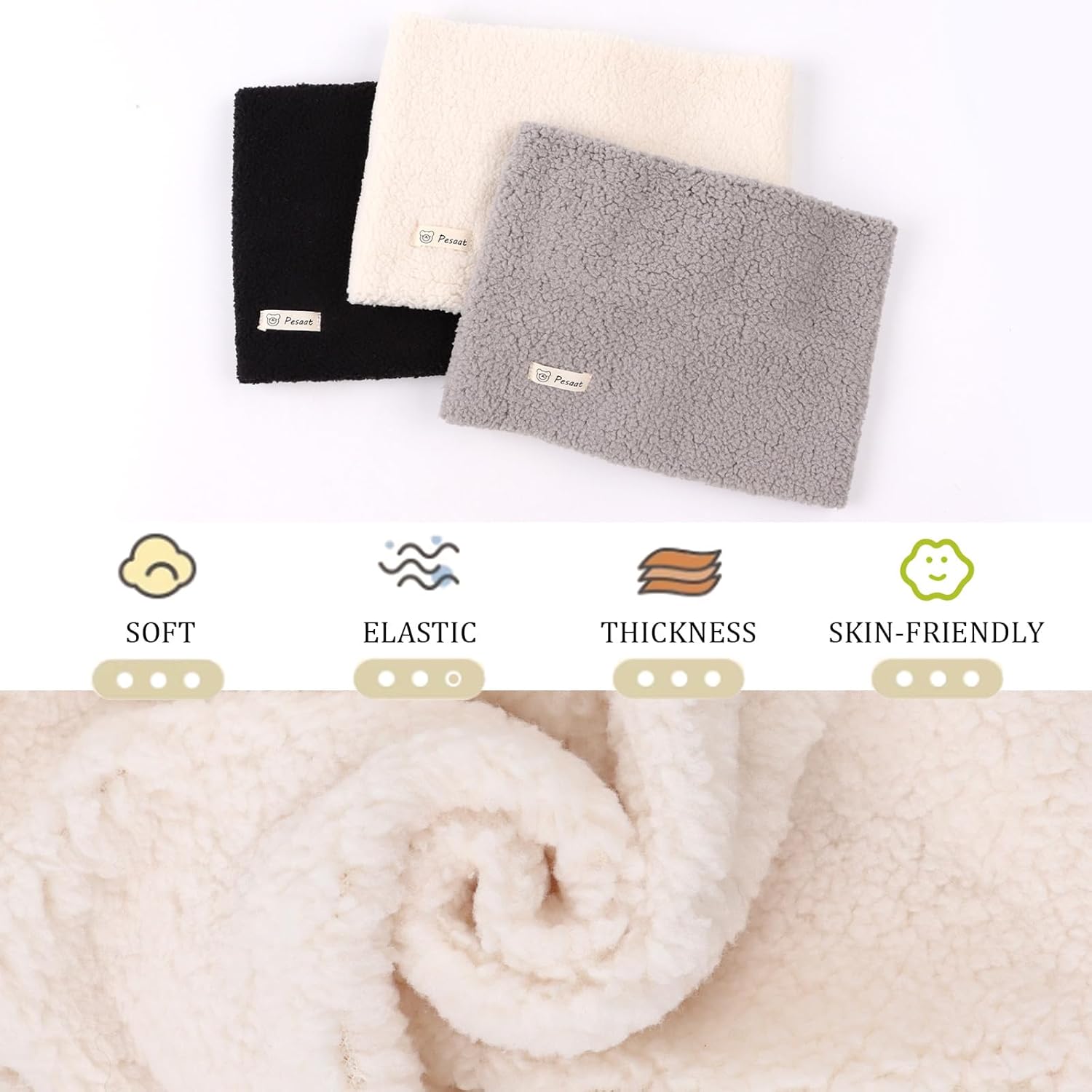 Zsedrut Fleece Warm Kids Scarf Thick Velvet Boys Girls Round Scarves Toddler Kids Winter Neck Warmer - Image 5