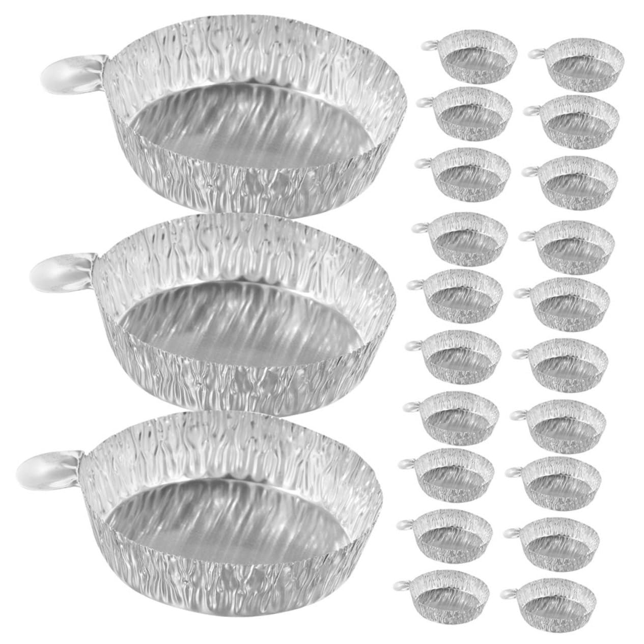 5 Series Bandejas De Pesaje De Aluminio Desechables Placas De Pesaje De Prácticas Ingredientes Y Protección Cocción 100 Piezas*5