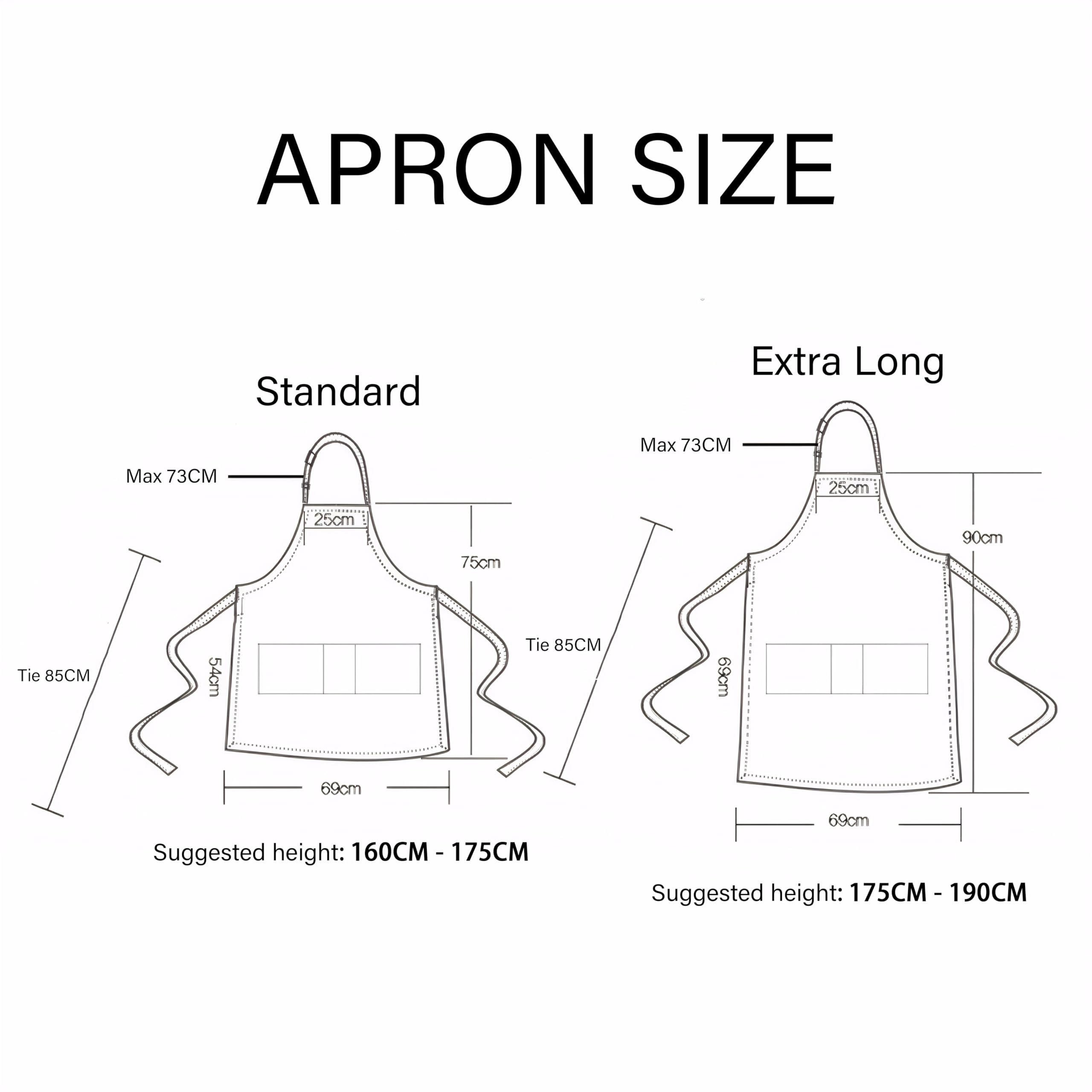 HTTLTD Professional Chef Apron for Cooking – Water-Repellent, Thickened, Breathable, Adjustable Straps, Multi-Pocket Design for Chefs and Servers (Coffee, Standard)