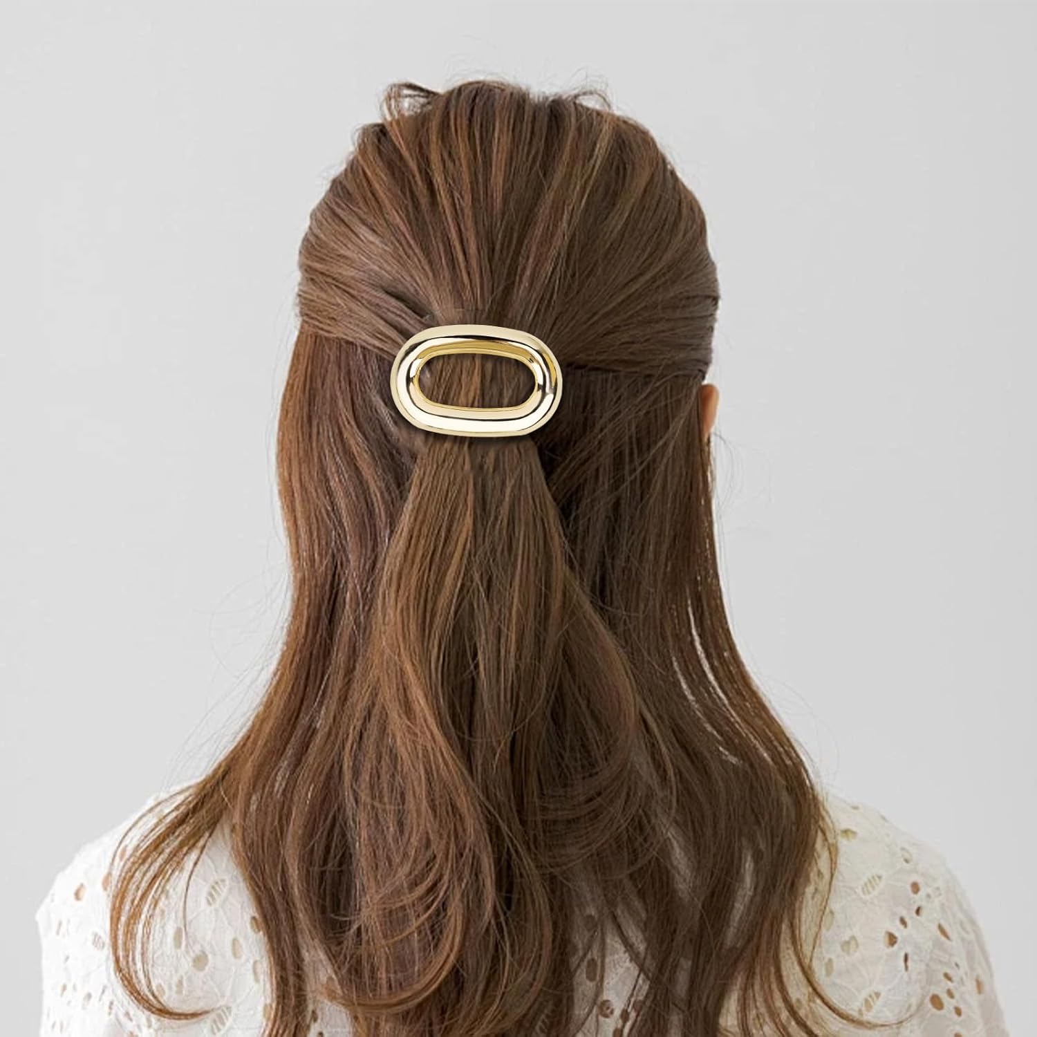 Hair Barrettes for Women 4pcaks Metal Hair Clips French Hair Barrette Clip for Girls Vintage Hair Clips Gold Silver Rose Gold Gun-black Barrettes Stylish Hair Accessories for Women Girls - Image 4