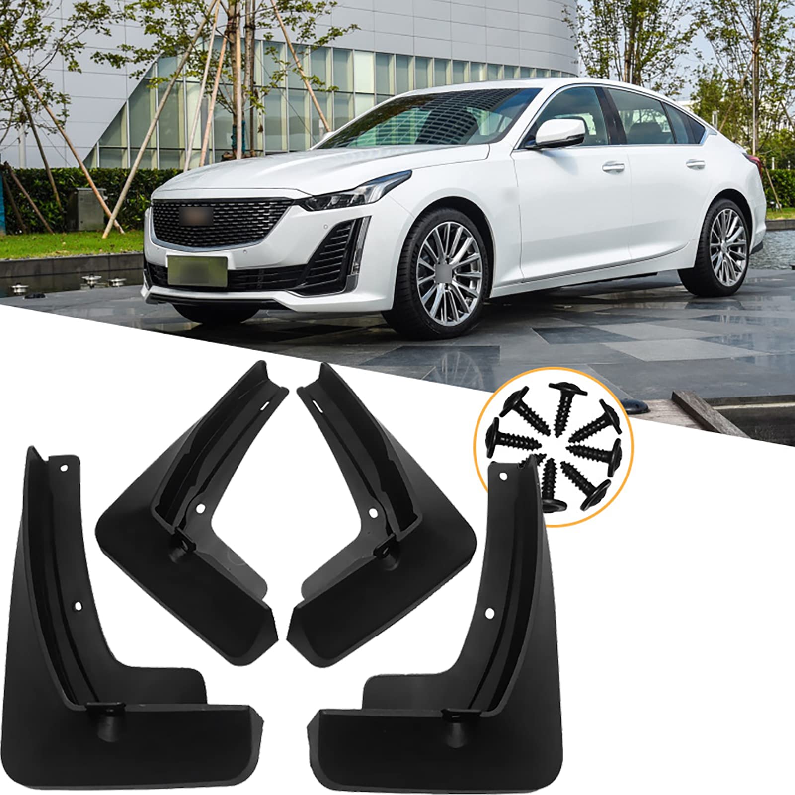Bavettes pour Cadillac CT5 2020-2021 JONASC garde-boue de voiture avant arrière
