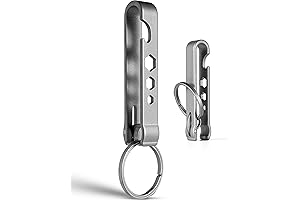 FEGVE Titanium Key Belt Clip: Innovative Side-Push Carabiner Keychain Clip for Effortless Key Management