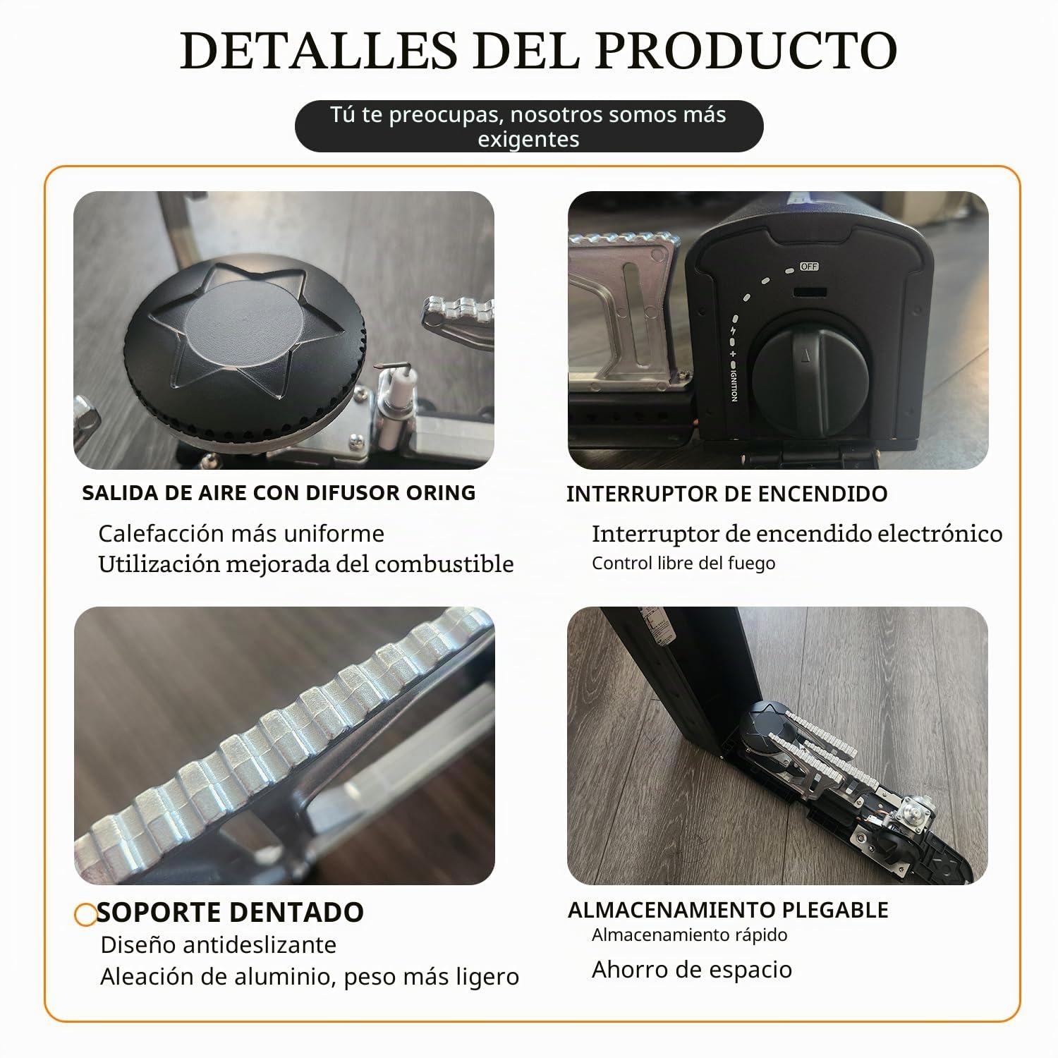 Estufa portátil con cassette y bolsa de almacenamiento delicada, estufa de camping plegable, estufa de camping compacta, quemador de gas butano plegable de 2200 W, blanco