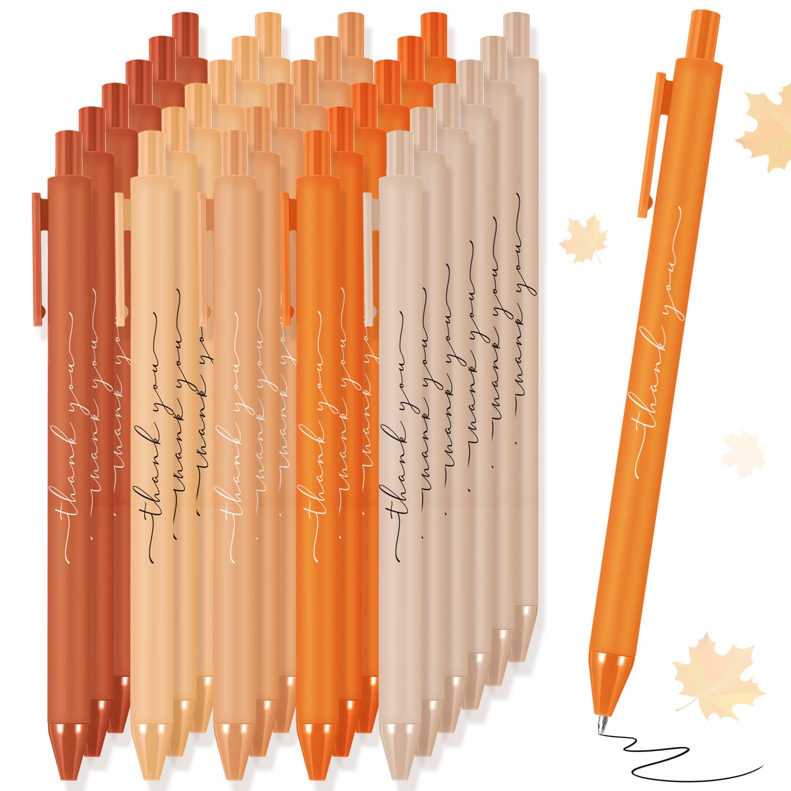30pcs Thank You Pens Bulk Cute Multicolor Ballpoint Pen for Server Employee Appreciation Gifts for Social Worker Wedding Teacher Coworker Office Staff