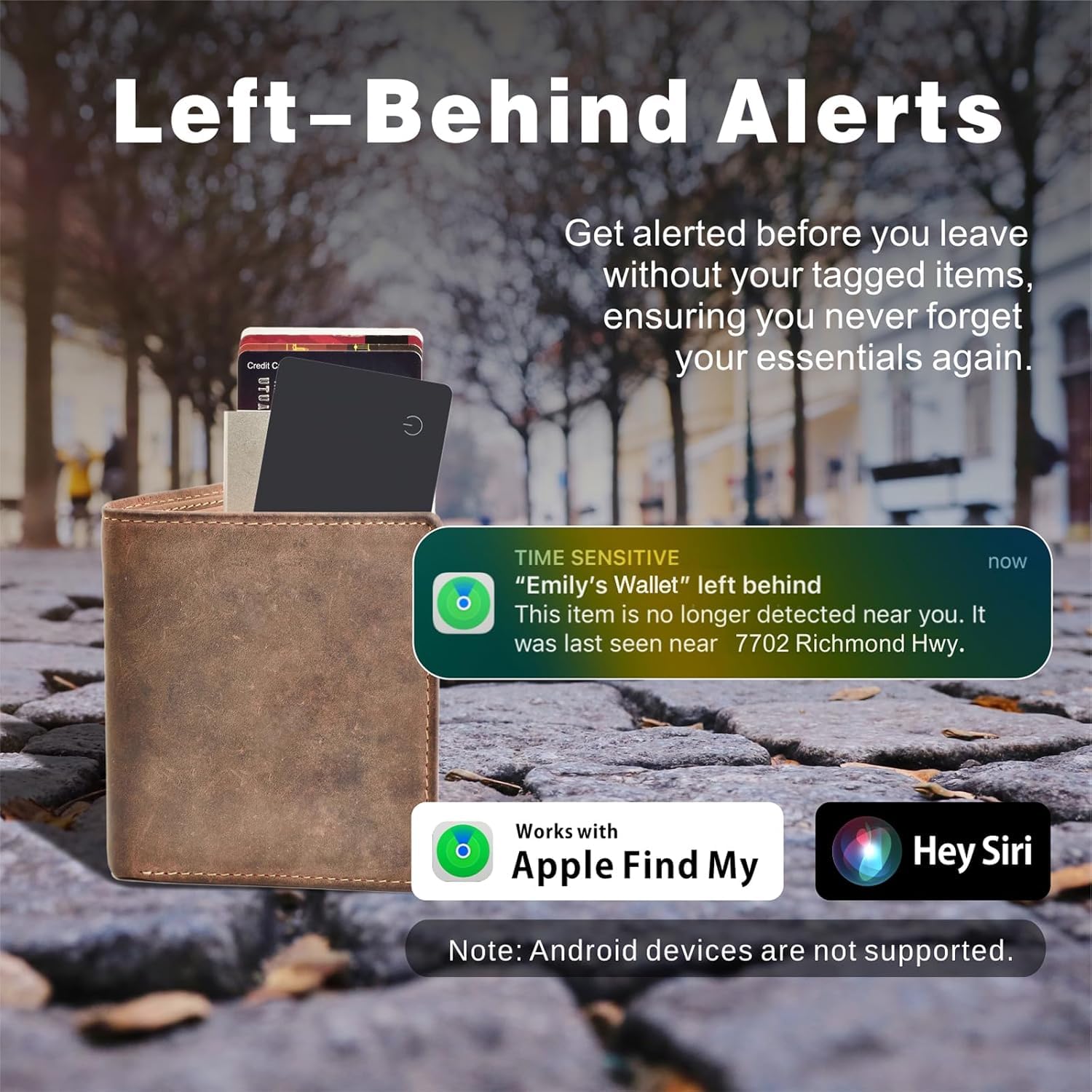 FineTrack Slim Bluetooth-Tracker für Apple Find My (iOS), IP68 Wasserdichter wiederaufladbarer Kartenfinder für Wallet, Reisepass, Gepäck — ultradünner SmartTag