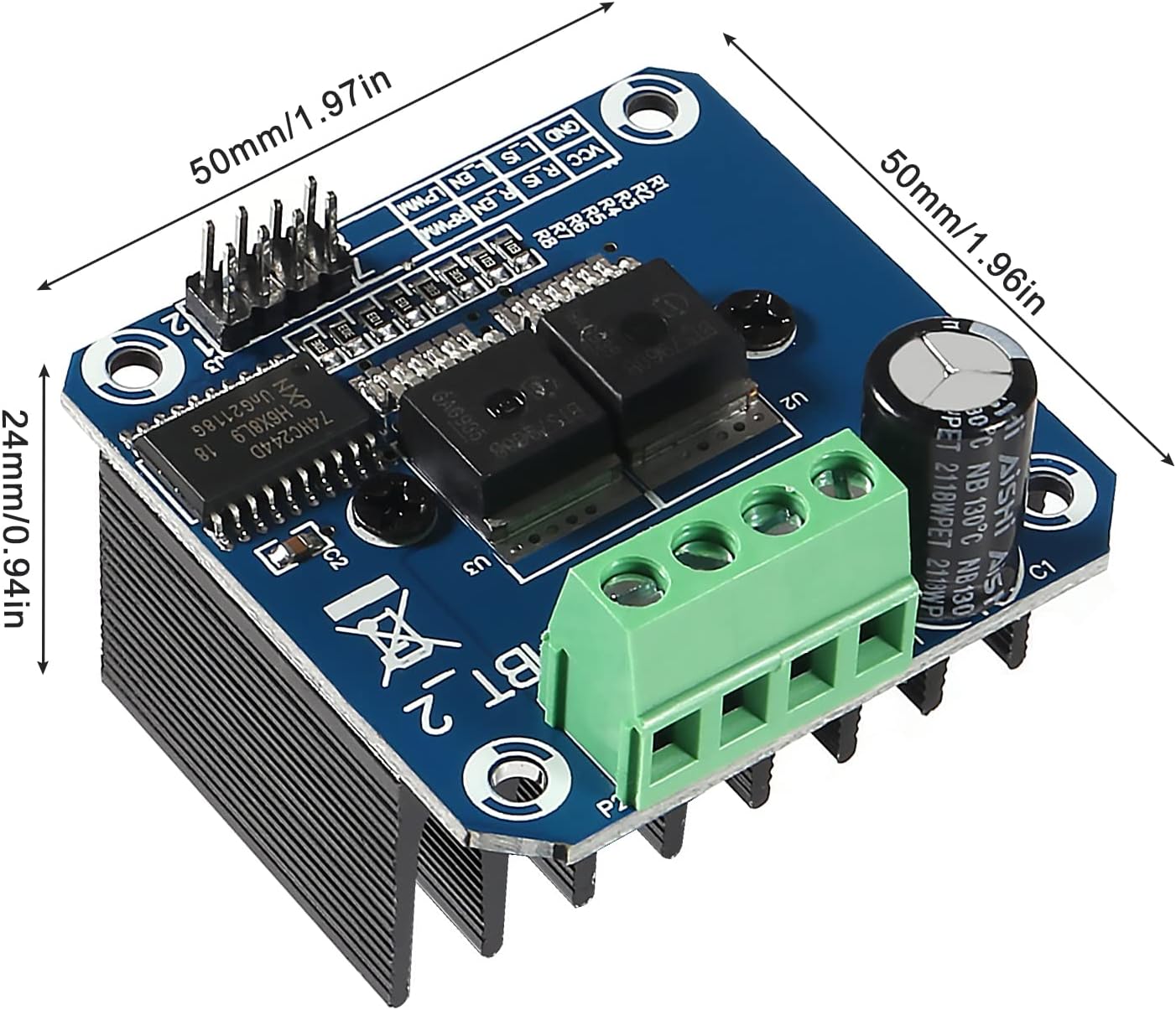 3pcs BTS7960 43A H-Bridge High Power Motor Driver Module DIY Smart Car Current Diagnostic Current Limit