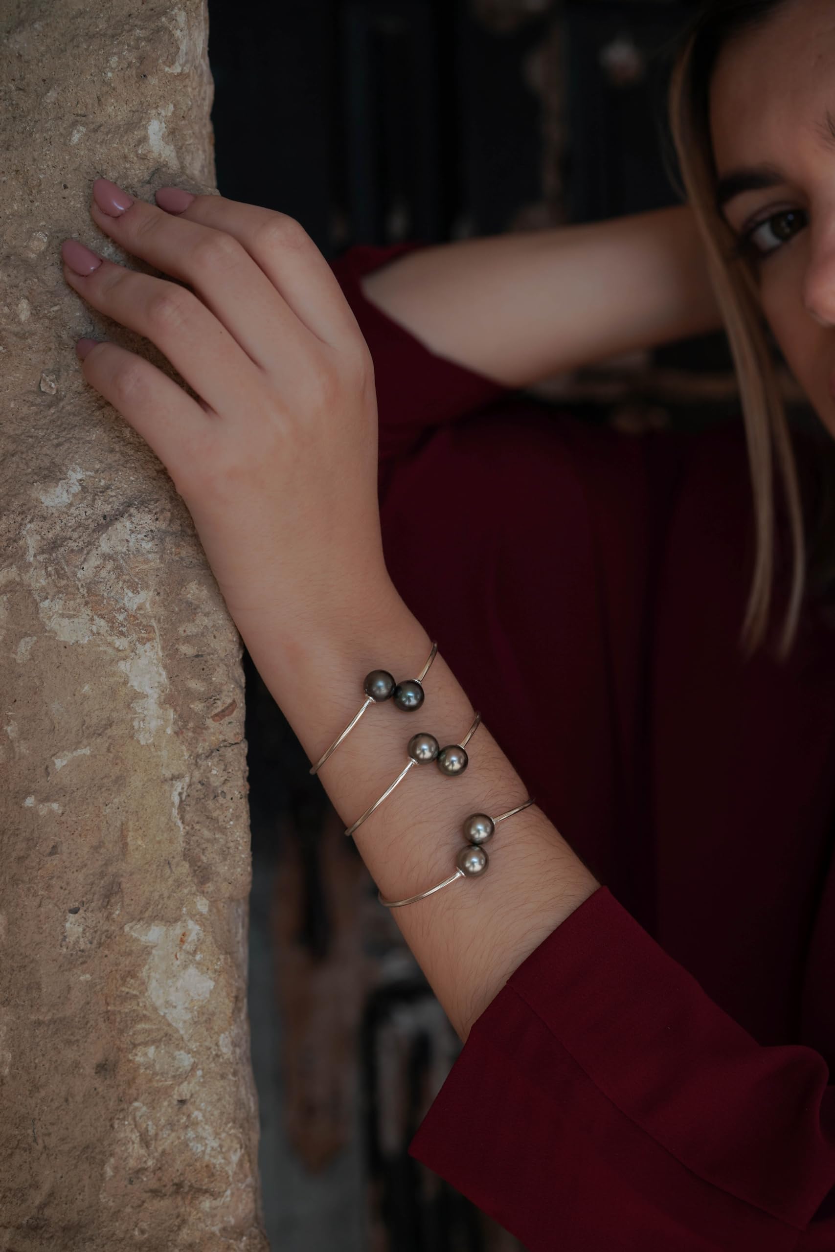 Bracelet en perles de Tahiti