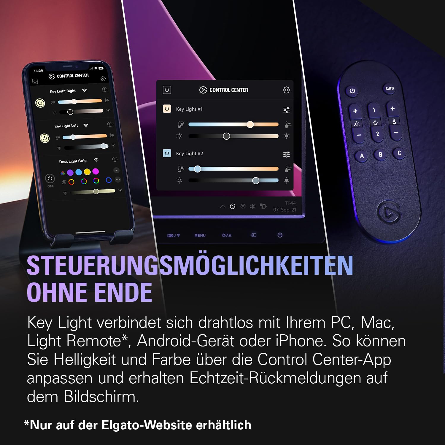 Elgato Key Light, professionelle Studioleuchte, 2800 Lumen