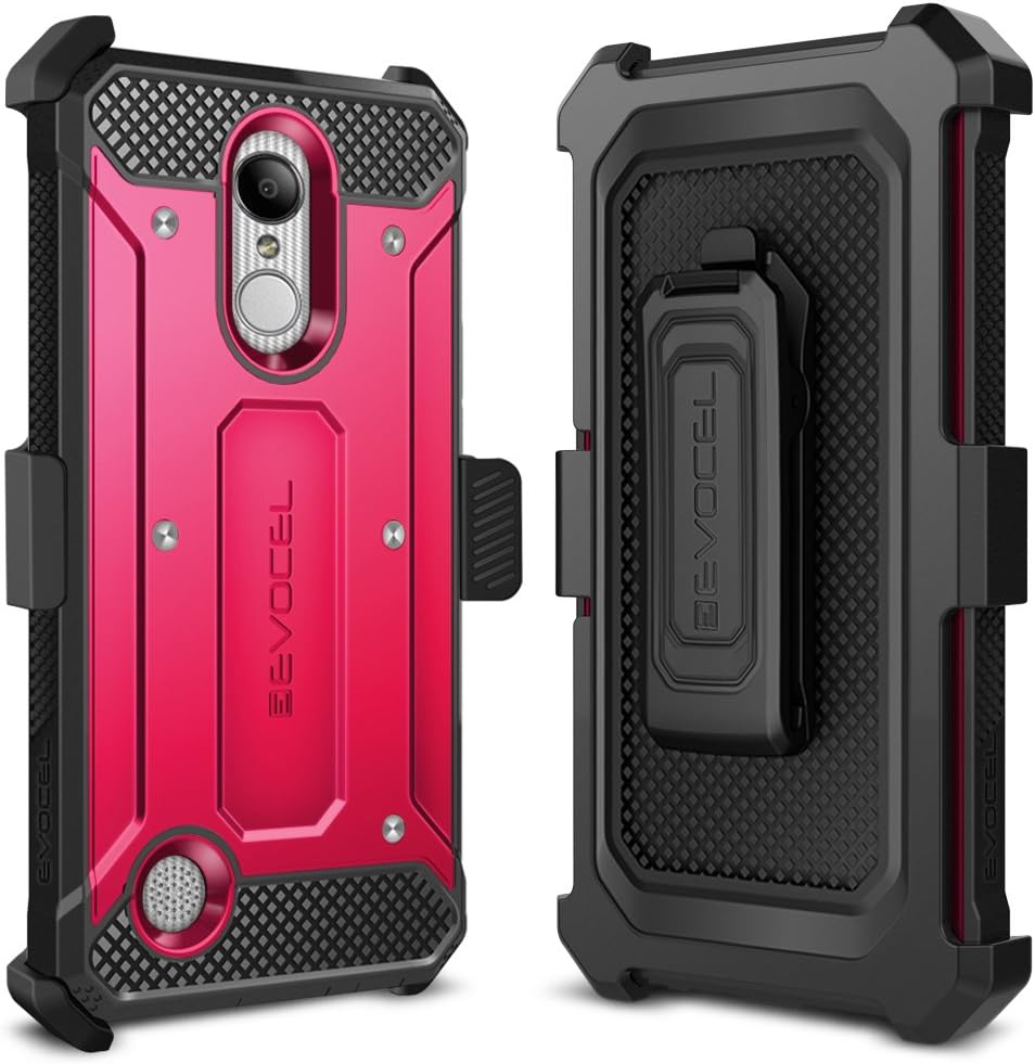 Evocel Explorer Series Phone Case Compatible with Aristo (MS210), K4 (2017 Release) with Belt Clip Holster and Slim Profile, Pink