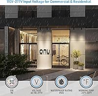 Vista 5 de LEONLITE Foco de techo LED regulable de 5 colores con caja de conexiones incluida, foco ajustable CRI90, luces LED direccionales IP65