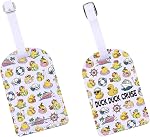 Cruising Ducks Luggage Icons Tag Cruise Ship Life Gift Nautical Travel Summer Holiday Gift Duck Duck Cruise Baggage Tag (DuckCruiseTag-CA)