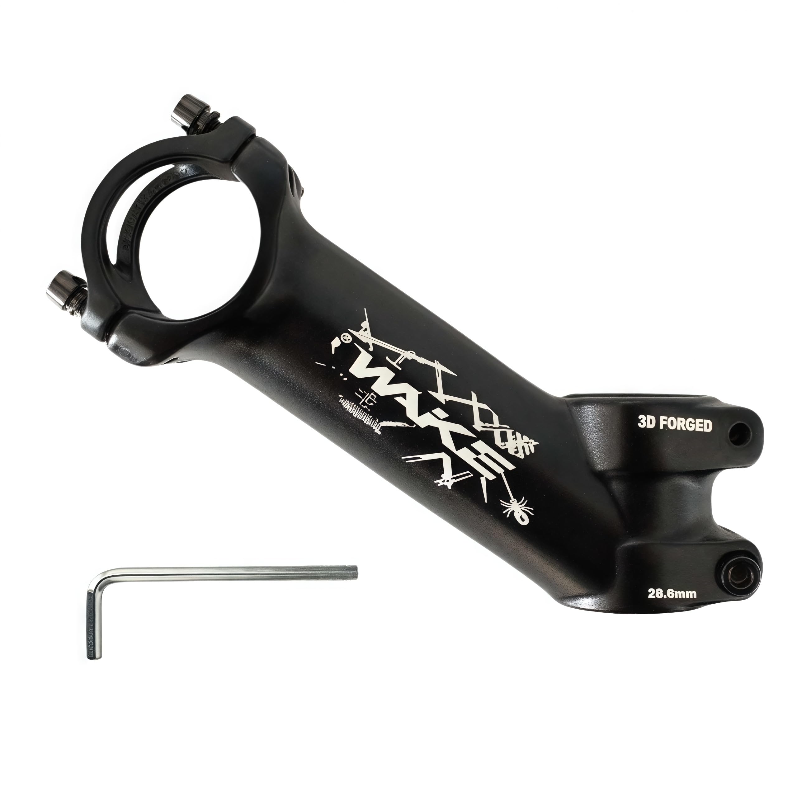 TRKIMAL 31.8 Bike Stem 60mm/70mm/80mm/90mm/100mm/110mm, 35 Degree Stem Handlebar Riser Extender for Road Bike, Mountain Bike, MTB, BMX, Cycling, Bicycle (110mm)
