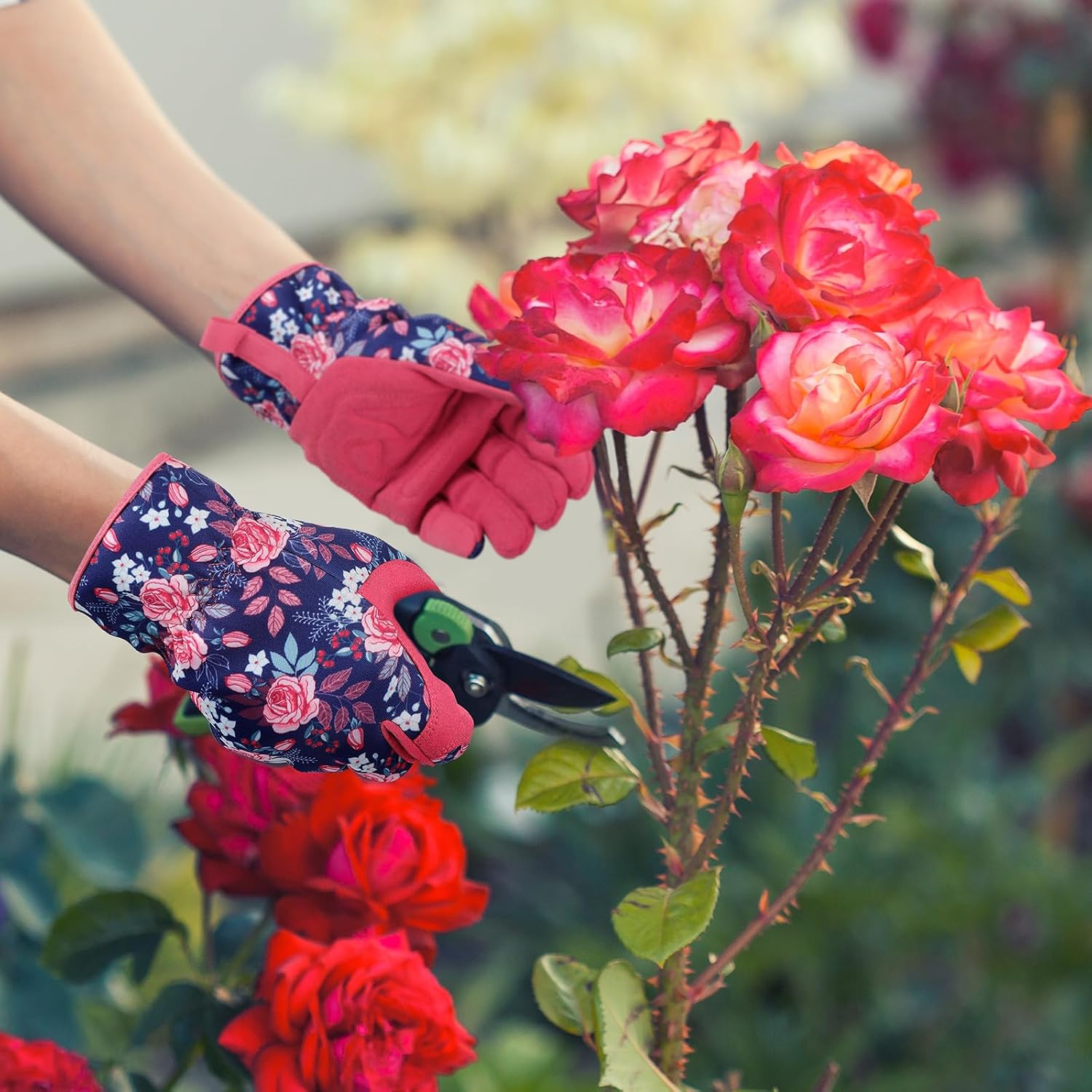 Gardening Gloves,Garden Gloves for Women Firm Grip Breathable Thorn Proof image 5