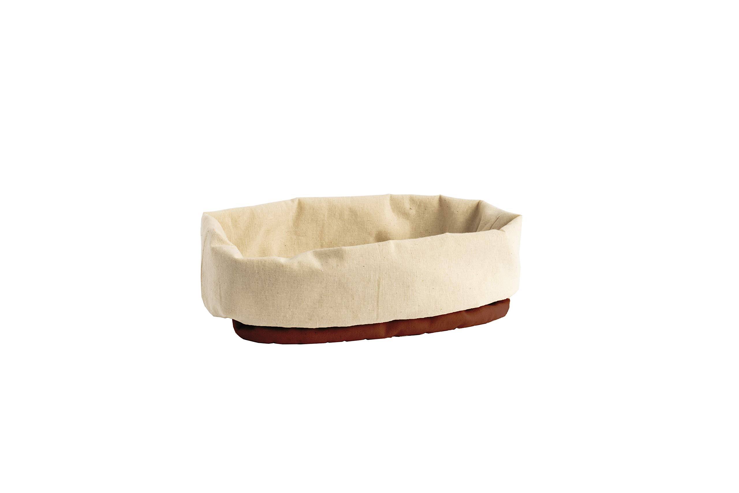 Pebbly Chocolat/Crème -Nba180-Organic Cotton Bread Basket With Drawstring