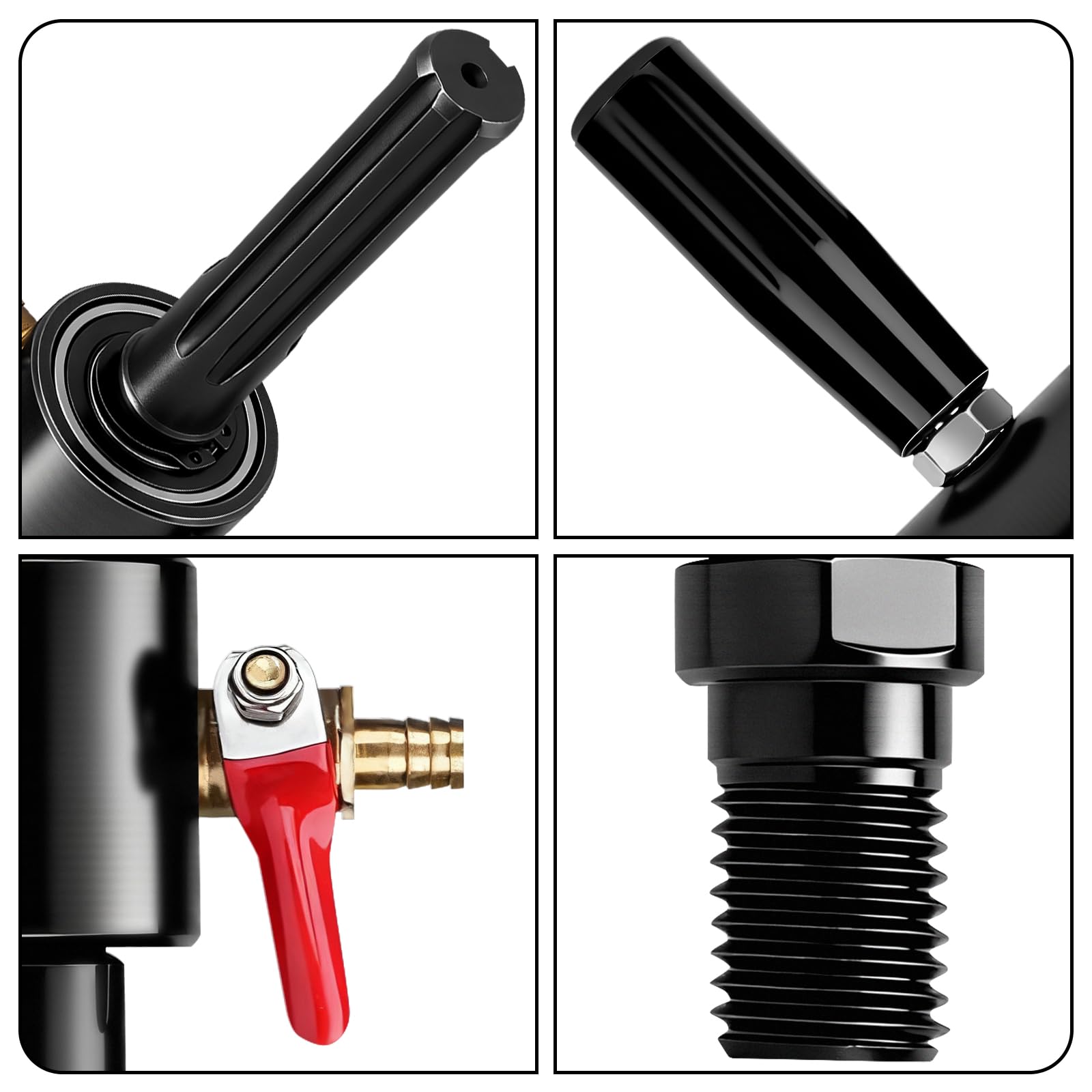 XIIW Adattatore SDS Max a 1 1/4" UNC Iniezione d’Acqua Automatica +Pompa | 4m Tubo per Trapano a Nucleo in Calcestruzzo, Acciaio 42CrMo4, G1/4" - Carotatrice Diamantata per Muro, Trapano a Nucleo