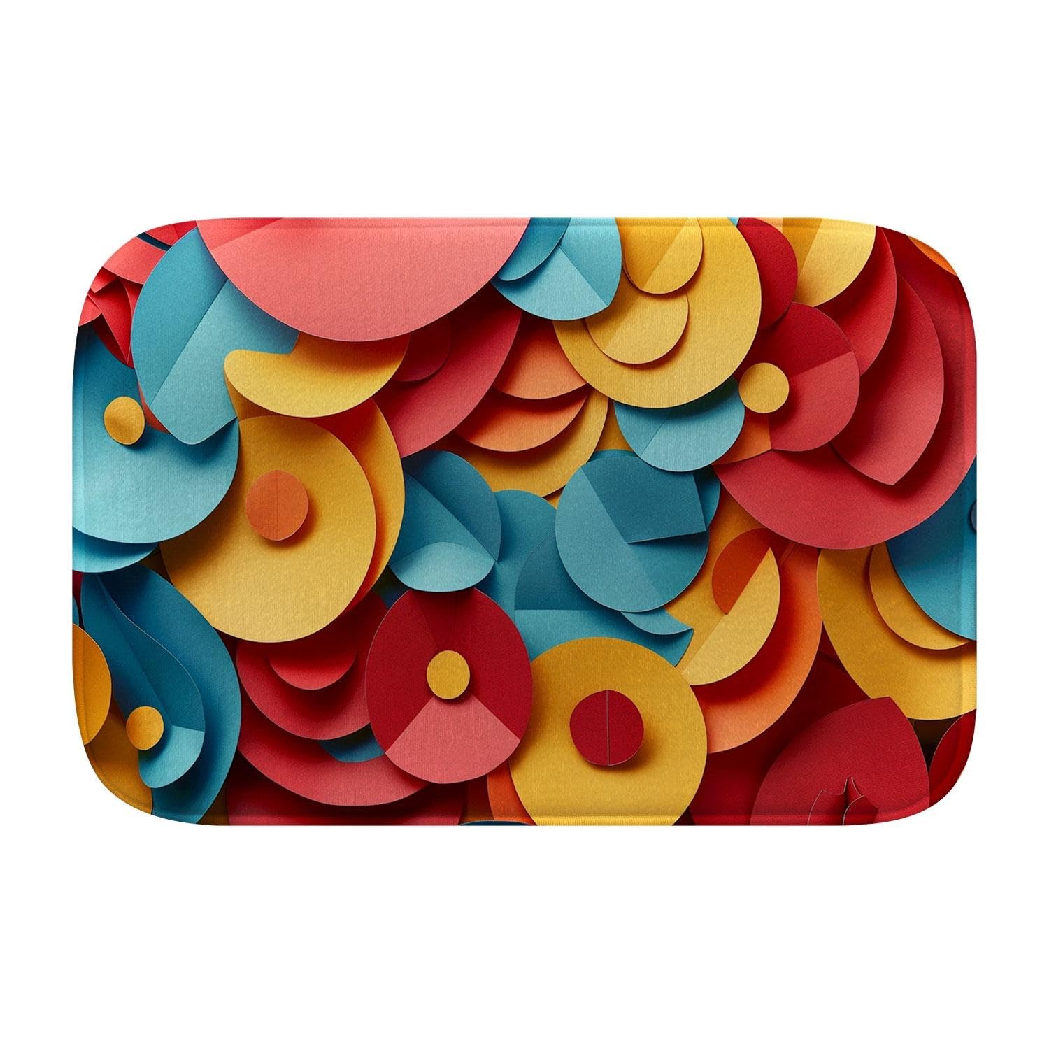 Tapis de bain en mousse à mémoire de forme avec motif artistique moderne L