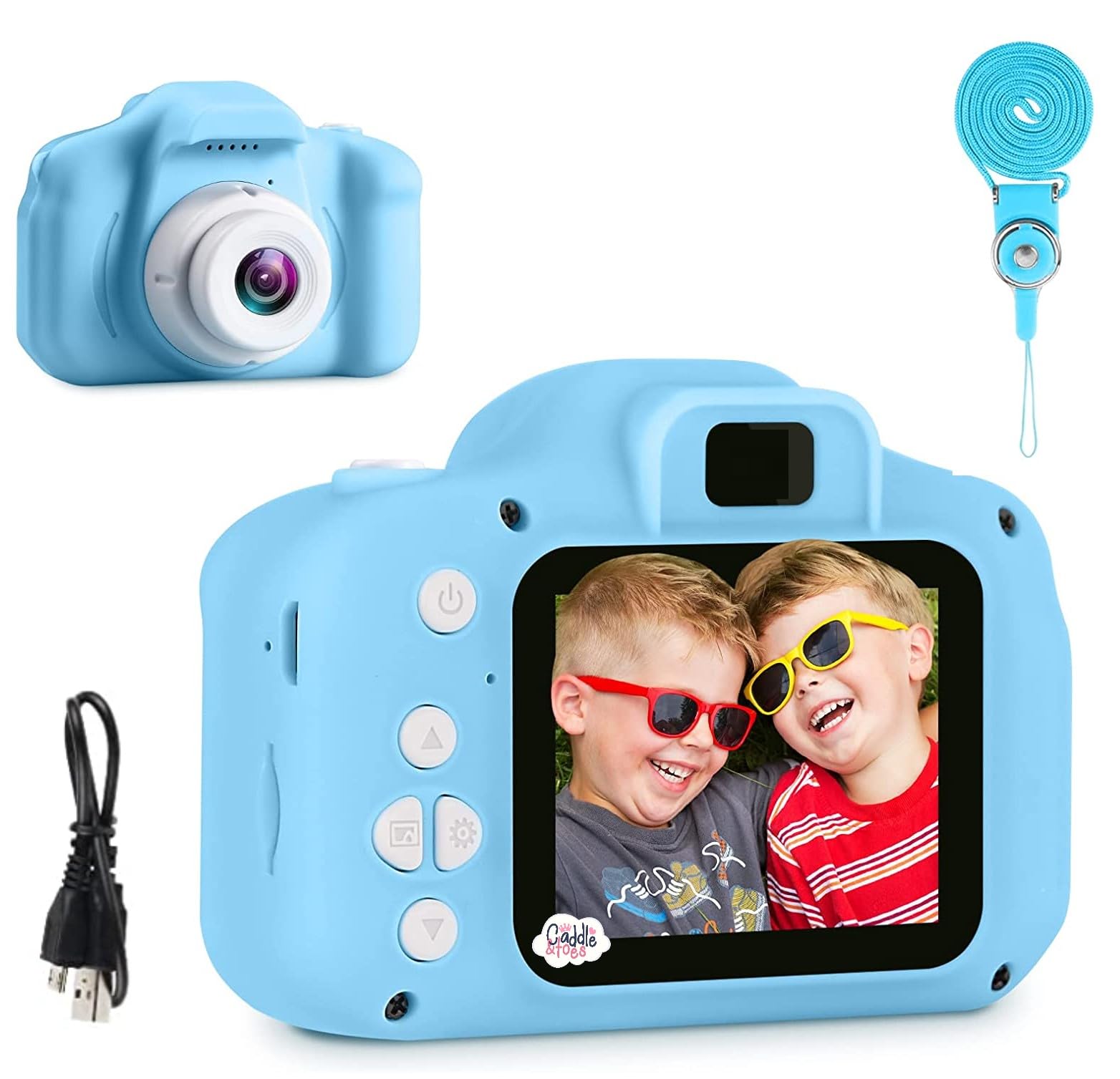 CADDLE & TOES Kids Digital Camera, Christmas Birthday Gifts for Girls Age 4+ to 14, HD Digital Video Cameras for Toddler, Portable Toy for 4+ 5 6 7 8 Year Old Girl Boys (Blue Without SDcard) (B0C9HKMY5R) Amazon Price History, Amazon Price Tracker