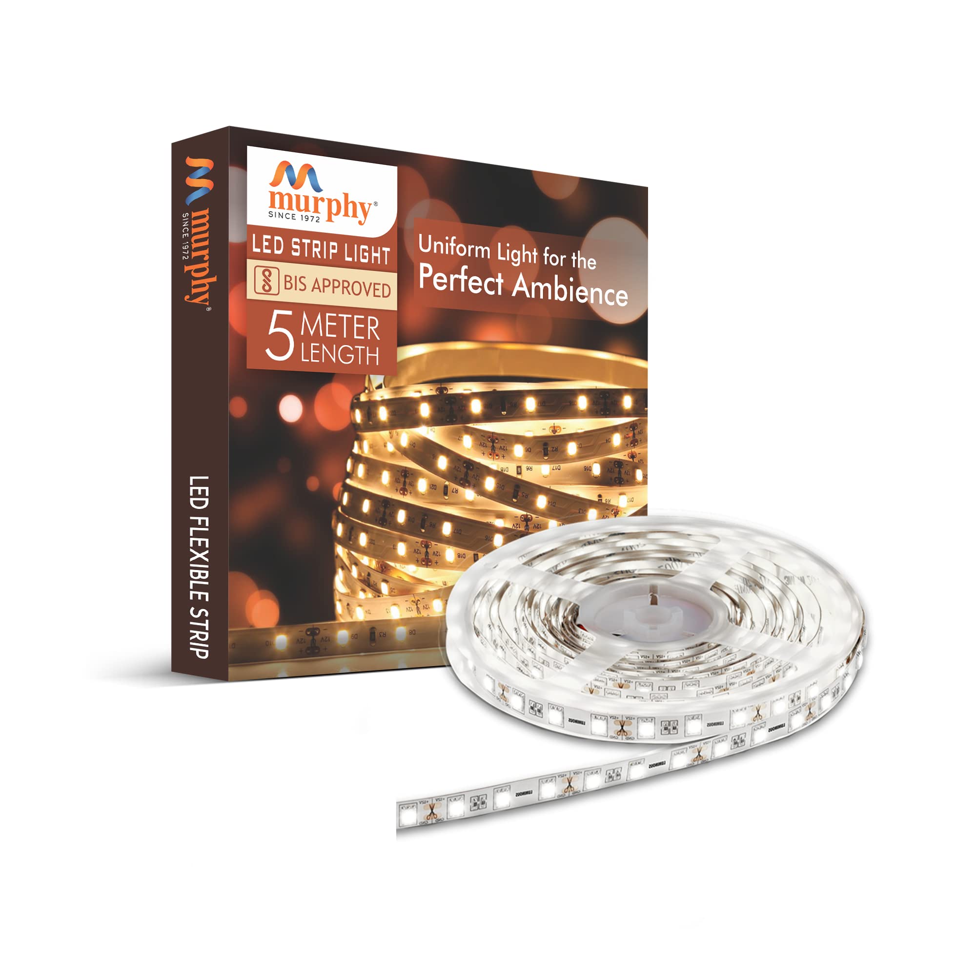 Murphy 35W LED Strip 2835 High Lumen Cove Light 5 Metre (120 LED/Mtr.) (Cool White, Pack of 4) with 12V DC 3Amp. Driver (B08M3ZV9NR) Amazon Price History, Amazon Price Tracker