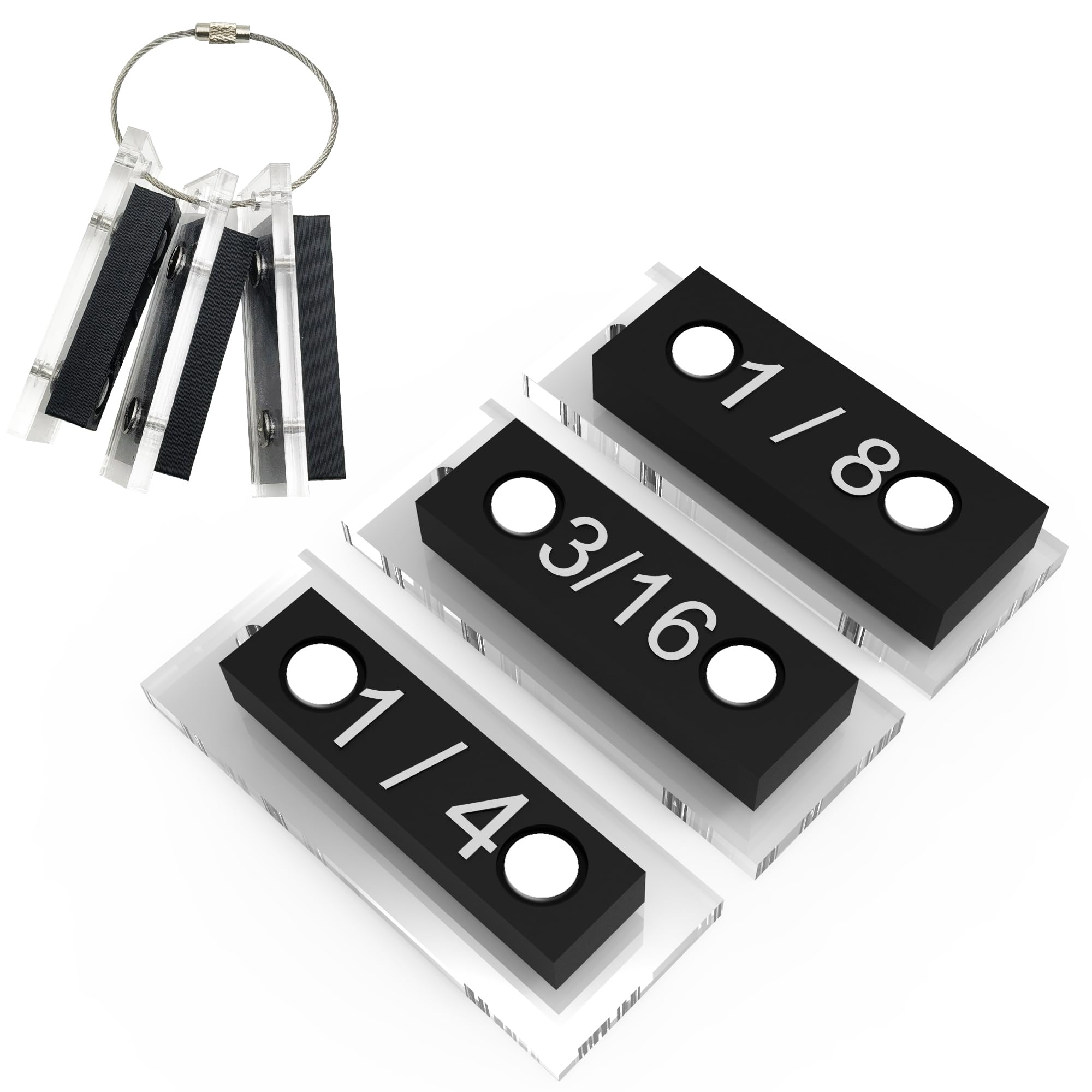 Trim Reveal Tool, carpentry tools for marking gauge, Finish Carpentry & Woodworking Tool for Accurate Jamb Marking (1/4"+1/8"+3/16") with portable ring