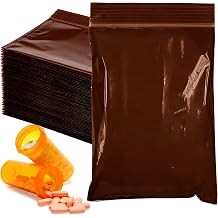 APQ Supply Amber Zipper Bags, 6 x 8 Inches, UV Protective Light Blocking Storage Bags for Light Sensitive Items, 3 Mil Polyethylene, Resealable Packaging for Samples and Small Parts, Pack of 100