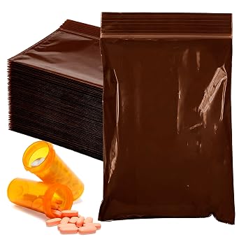 APQ Supply Amber Zipper Bags, 6 x 8 Inches, UV Protective Light Blocking Storage Bags for Light Sensitive Items, 3 Mil Polyethylene, Resealable Packaging for Samples and Small Parts, Pack of 1000