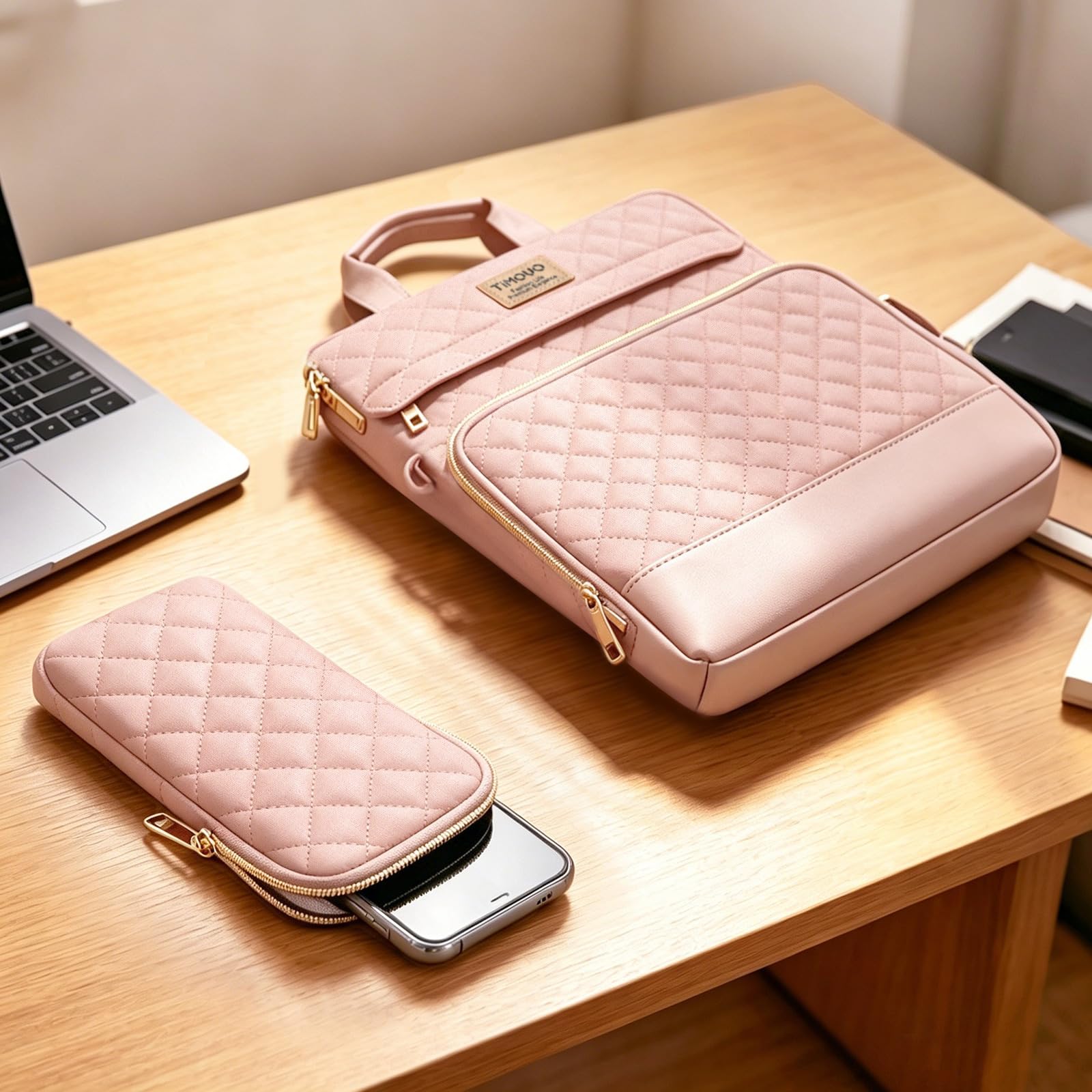 TiMOVO Custodia per MacBook Neo 13 Pollici 2026 Modello A3404 con Chip A18 Pro, Borsa Porta PC con Tracolla e Mini Pochette Rimovibile