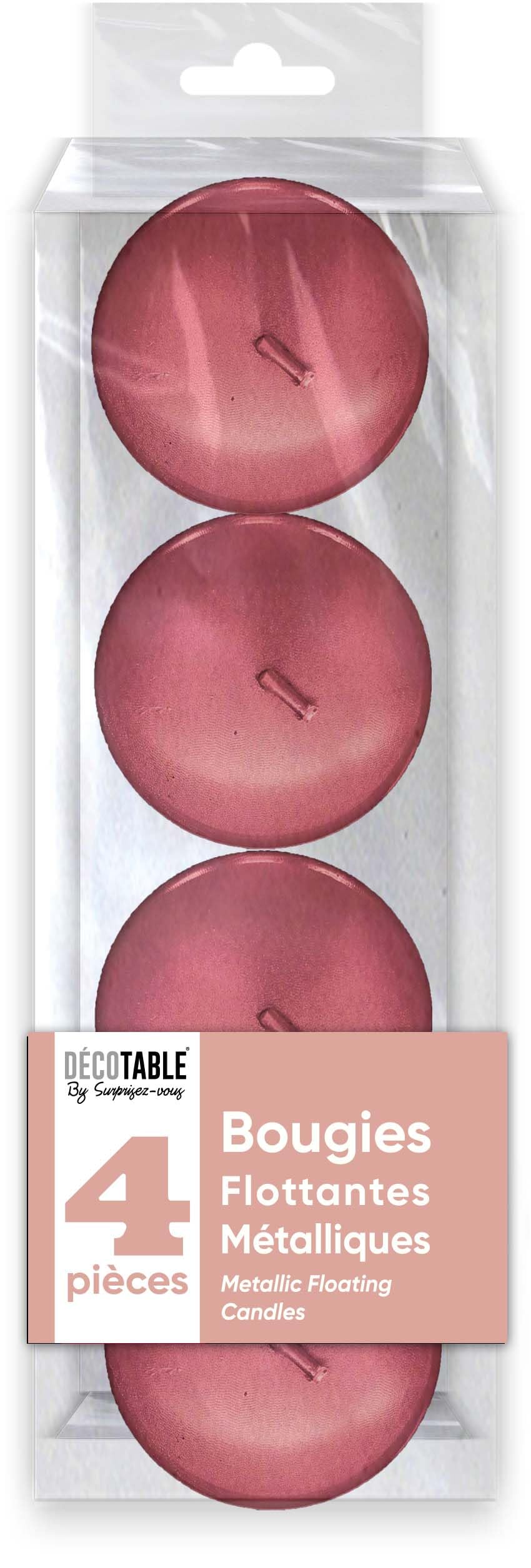 Floating METALLISED Candles Rose Gold