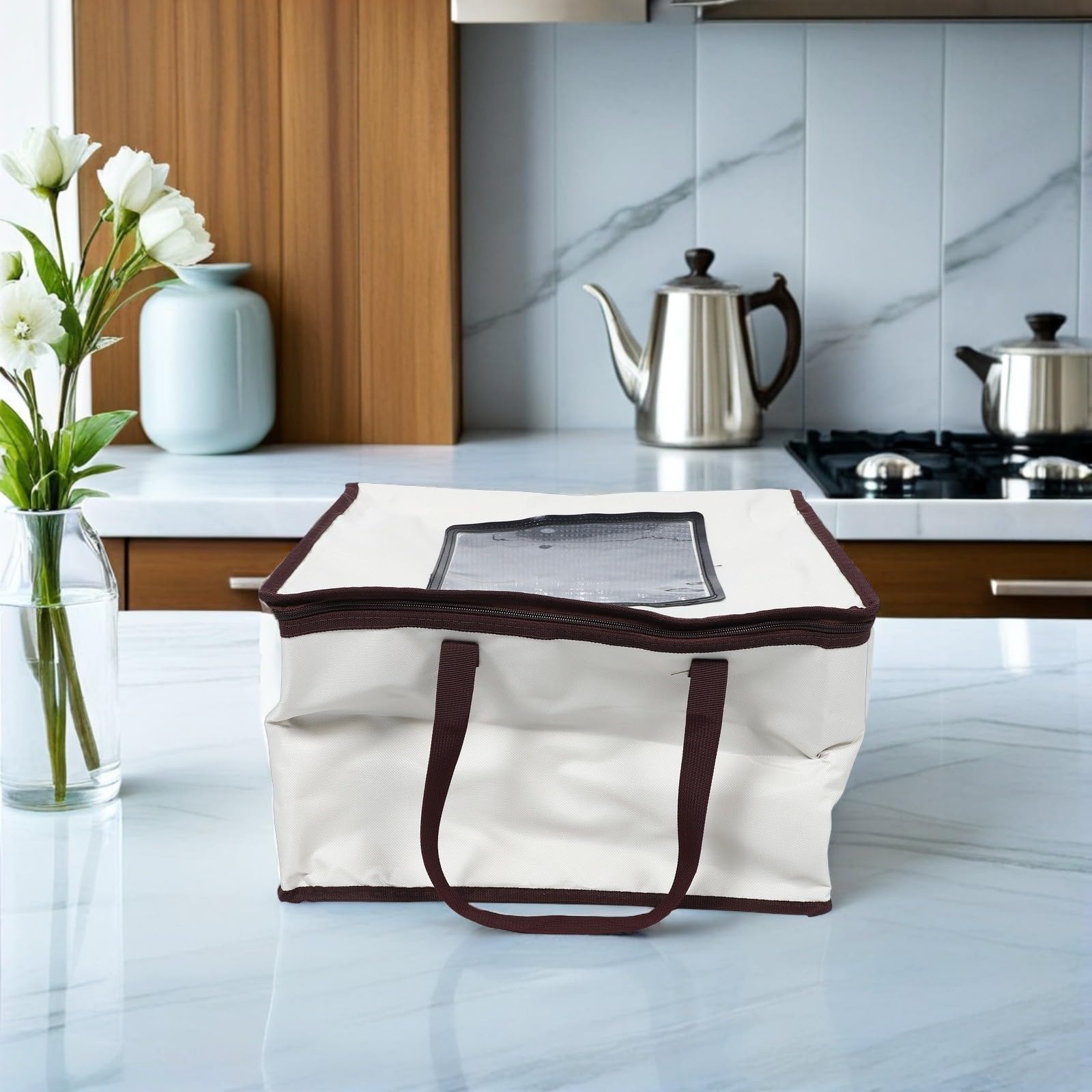 Mobestech Scatola per Lievitazione Impasto Riscaldamento e Controllo Temperatura Preciso, Contenitore Beige per Pane e Pizza, Facile da Pulire, per Lievitazione Casalinga