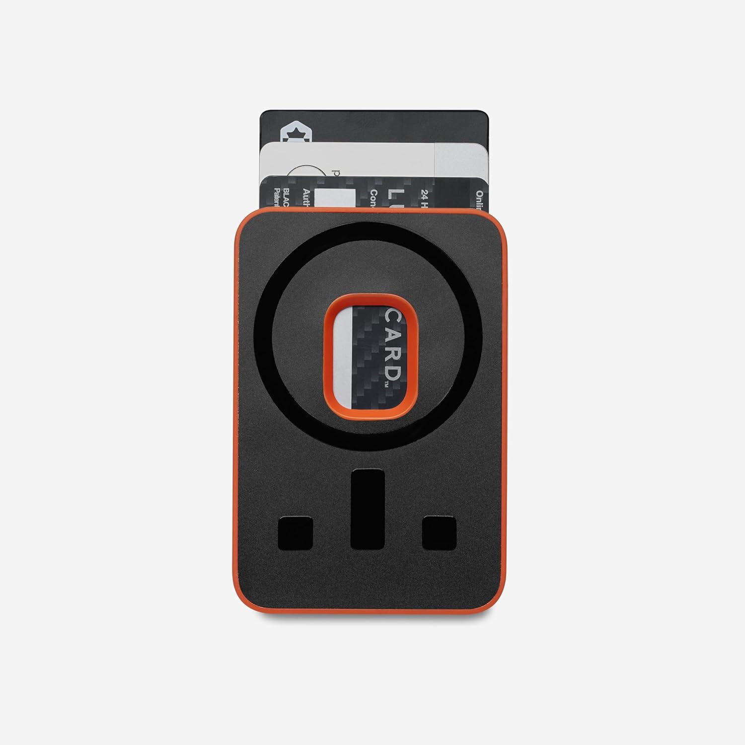 Ridge Card Holder Compatible with Magsafe - High-Strength for A Secure Hold, Keeps Up to 3 Card, Shatterproof TPU (Basecamp Orange)