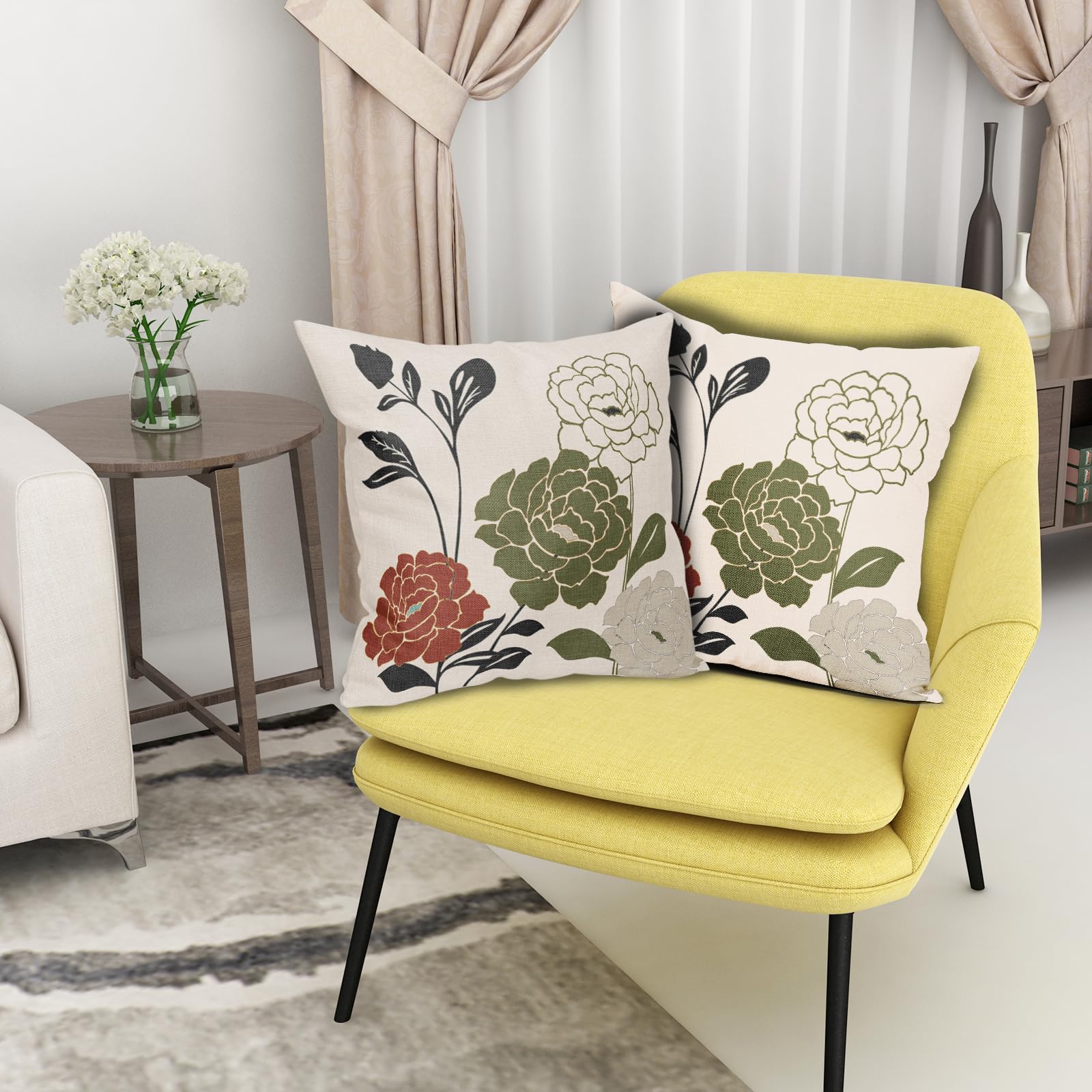 FNETJXF Set di 2 federe decorative per cuscini da divano