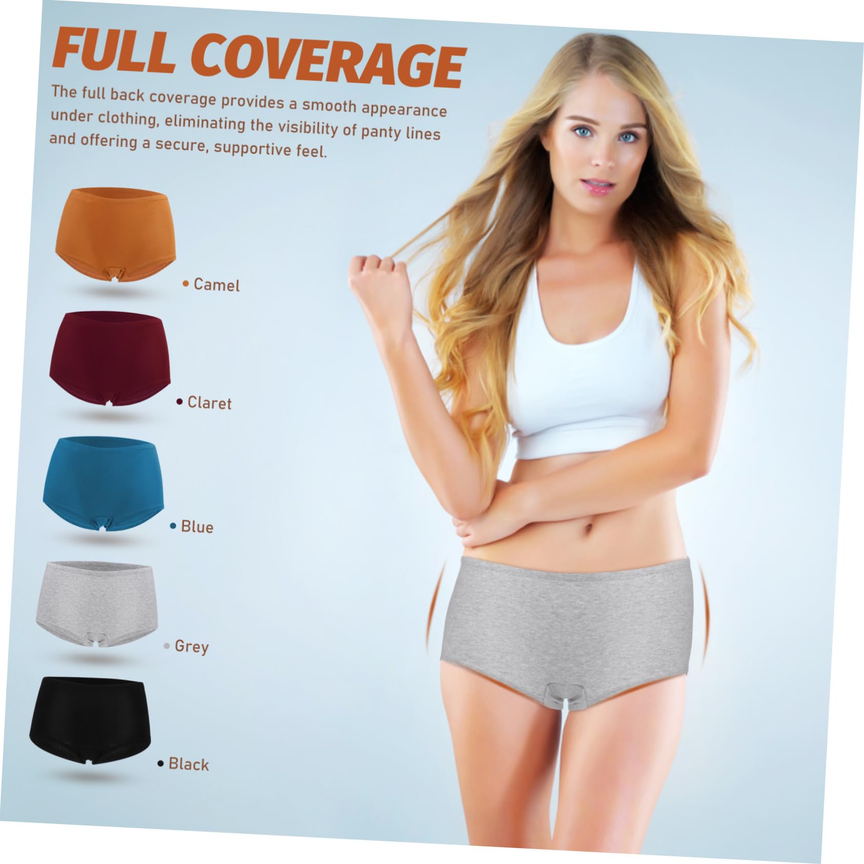 Bragas de Mujer de Algodón Talla S, Pack de 5 Piezas