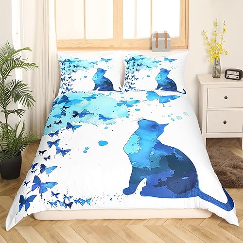 Miniatura 24 de Juego de ropa de cama de dibujos animados para niños, funda de edredón con estampado de vaca rosa, tamaño Queen, funda de edredón de piel de vaca