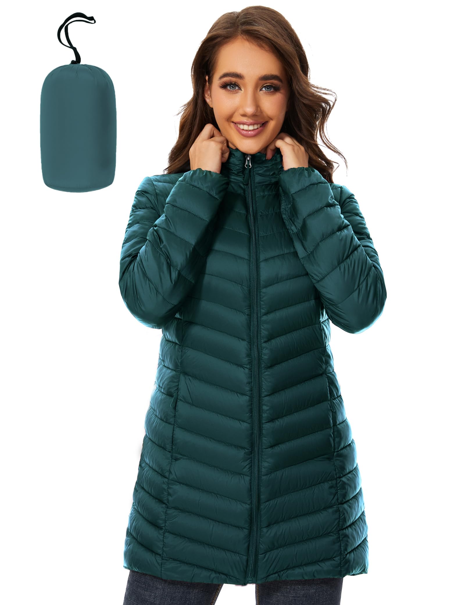 Women's Hooded Lightweight Packable Puffer Jacket