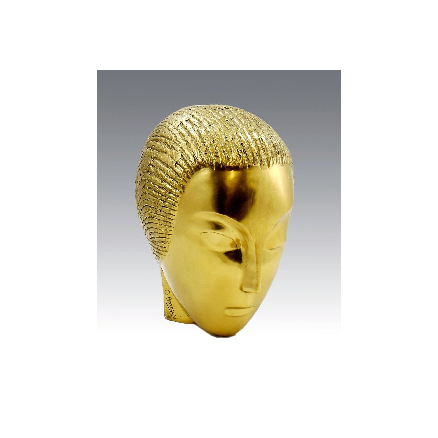 Ekershop moderne-motif : muse muse (endormi-constantin brâncusi signée) - sculpture en bronze - Bronze - or