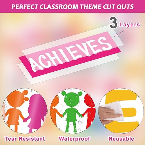 Vista 251 de Juego de decoración de invierno "Snow in Love with Jesus" (La nieve está enamorada de Jesús), con fondo, recortes y bordes de nieve para aula