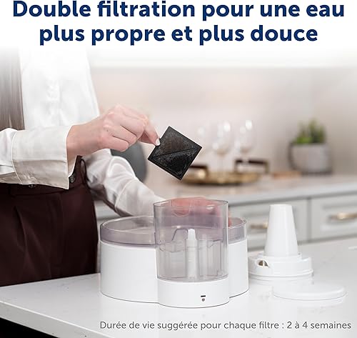 Miniatura 6 de PetSafe Outlast - Fuente de agua para gatos sin bombeo de 60 oz1.7 litros, dispensador de agua interior para gatos, apto para lavavajillas, fácil