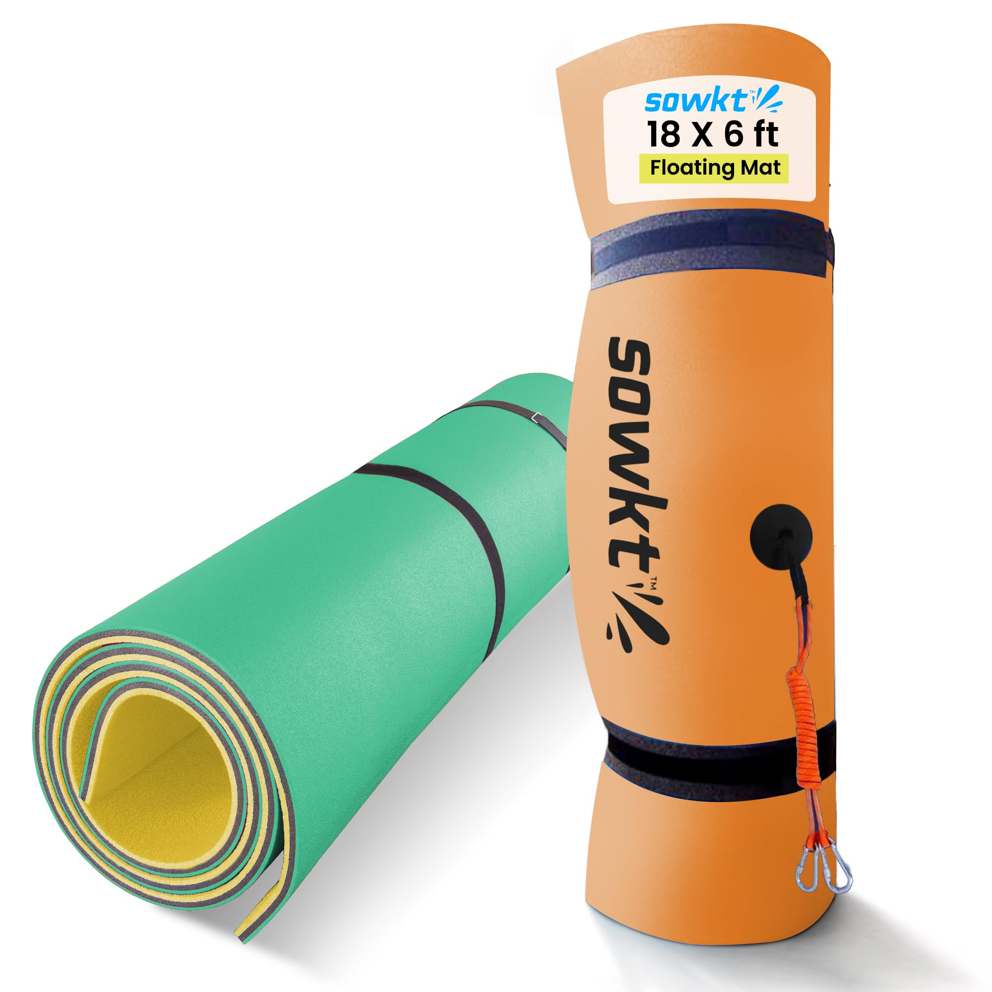 SOWKT Premium Lily Pad Floating Mat for Lakes and Pools (8x4 & 18x6 ft) - Water Mat, Floating Dock, Floating Pad - Lake Floats for Adults & Kids for Unlimited Fun!