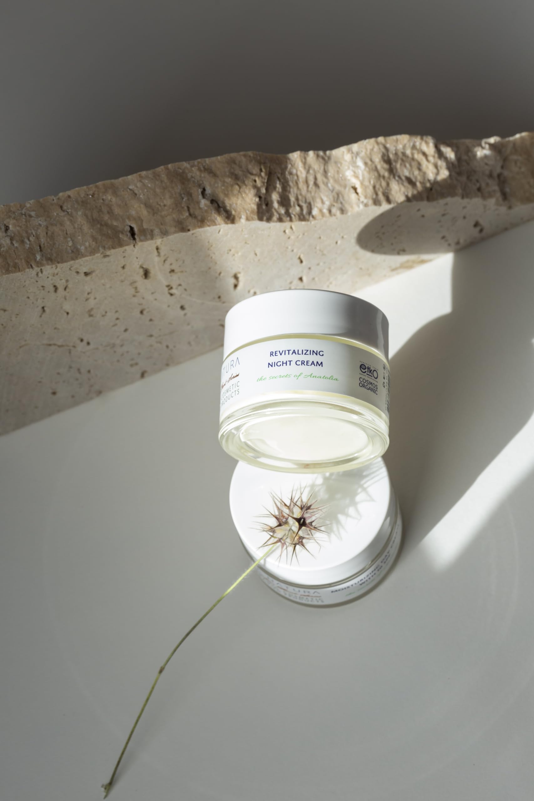 IVA NATURA Organik Canlandırıcı Gece Kremi Limon Otu ve Ölmez Çiçek Otu 50 ML