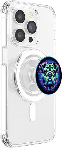 Miniatura 9 de Vibrante Bulldog Inglés Blacklight Art PopSockets Standard PopGrip
