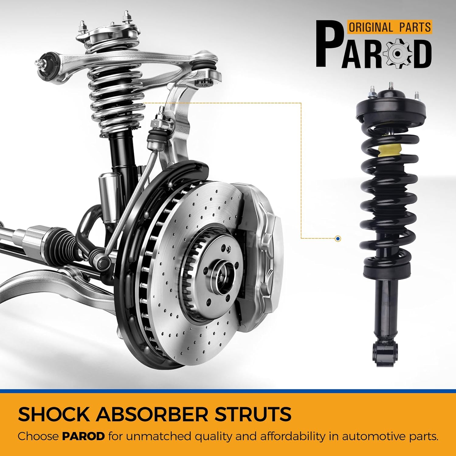 PAROD Pair 171141 Front Shock Absorber Strut Fit for 2009-2013 Ford F-150 4WD w/Coil Spring Assembly Passenger&Drive Side