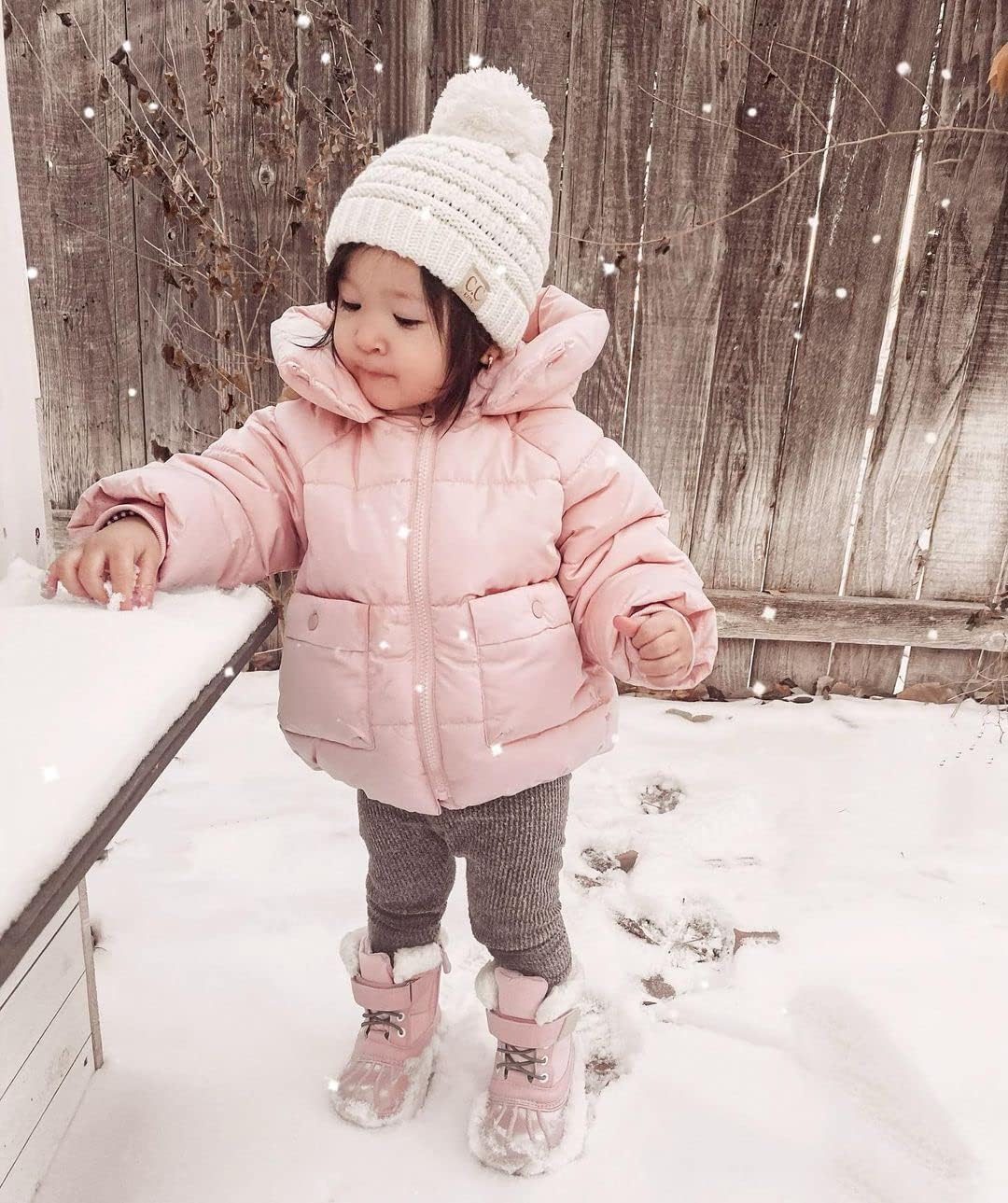 Funky Junque Exclusives Toddler Pom Beanie – Warm Knit Winter Hat for Kids Ages 1–4, Cozy Snow Beanies for Baby Boys & Girls - Image 3