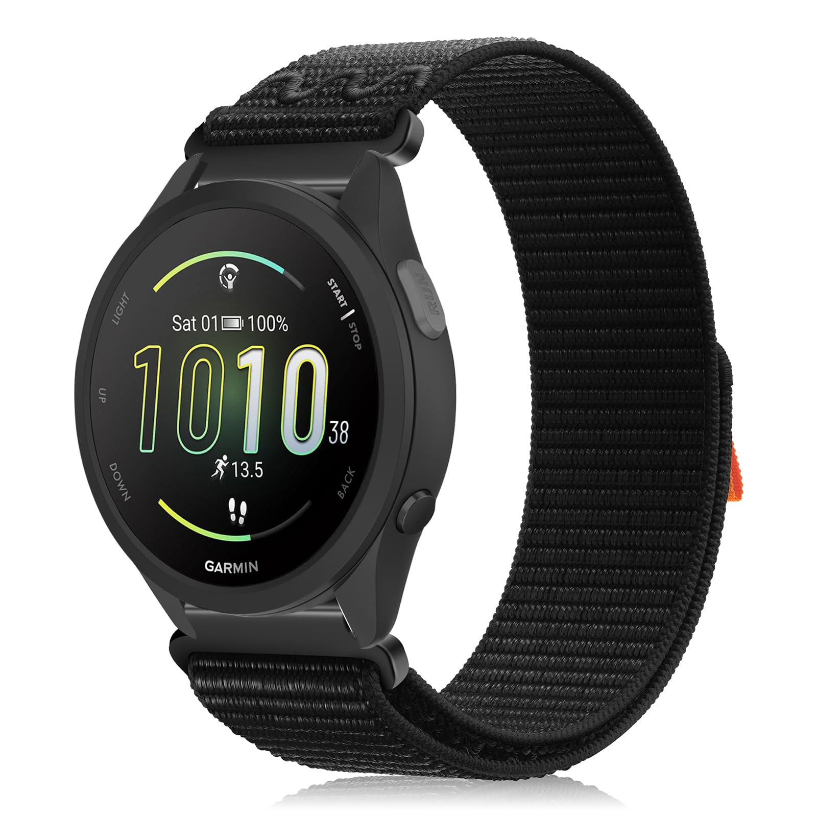 Cinturino In Nylon Intrecciato 20mm Per Garmin Vivoactive 5, Venu 2 Plus, Forerunner 245 E Molti Altri - Regolabile E Traspirante