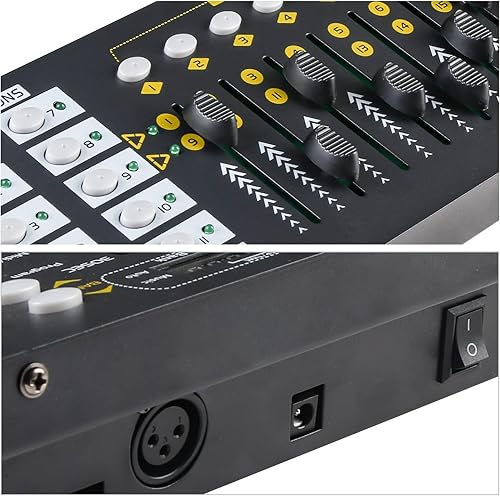Vista 18 de Controlador inalámbrico Dmx de 192 canales, controlador de luz Dmx para luces DJ, controladores Dmx con controlador Dmx portátil Midi 512