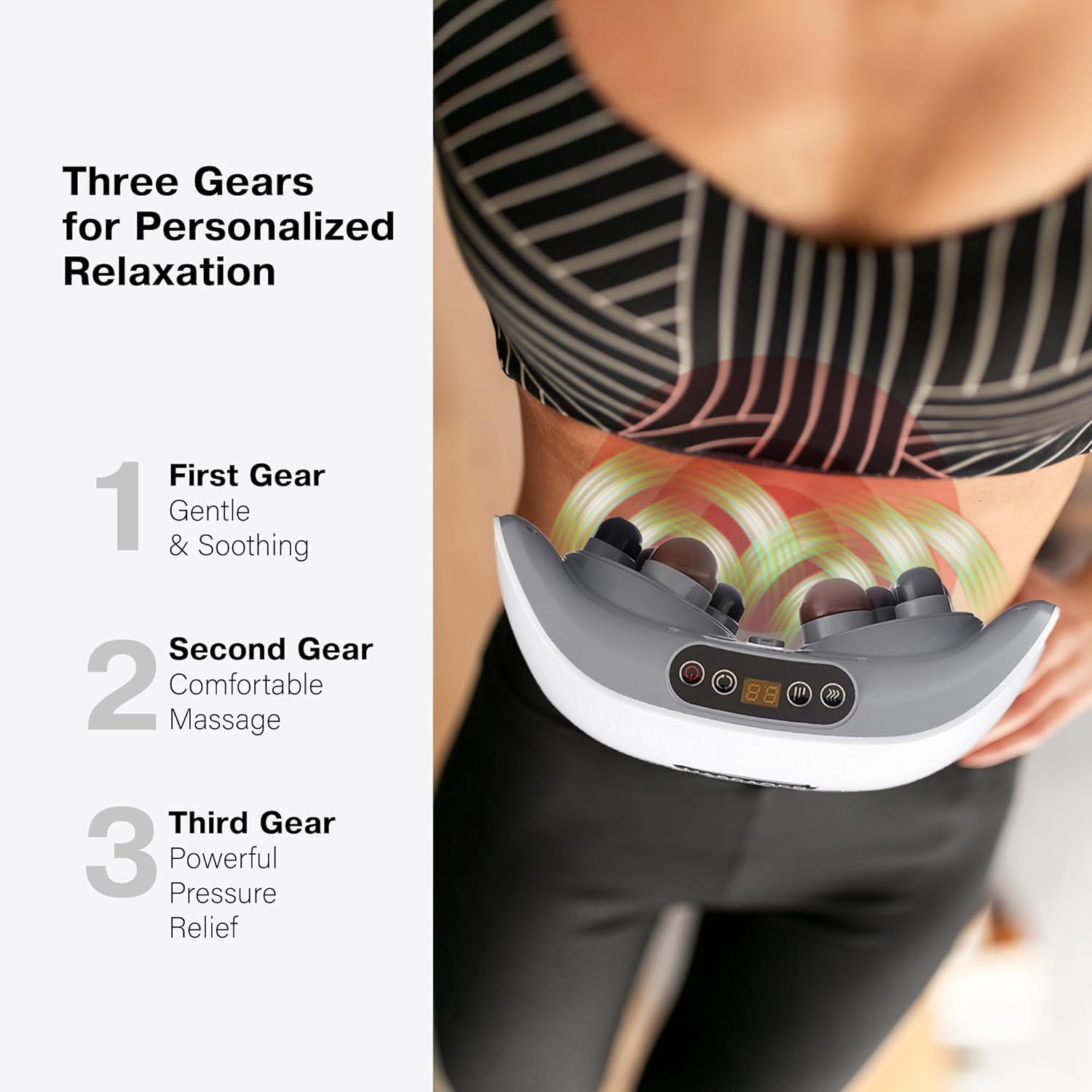 Abdominal Stomach Belly Massager Belt - Rechargeable Automat...