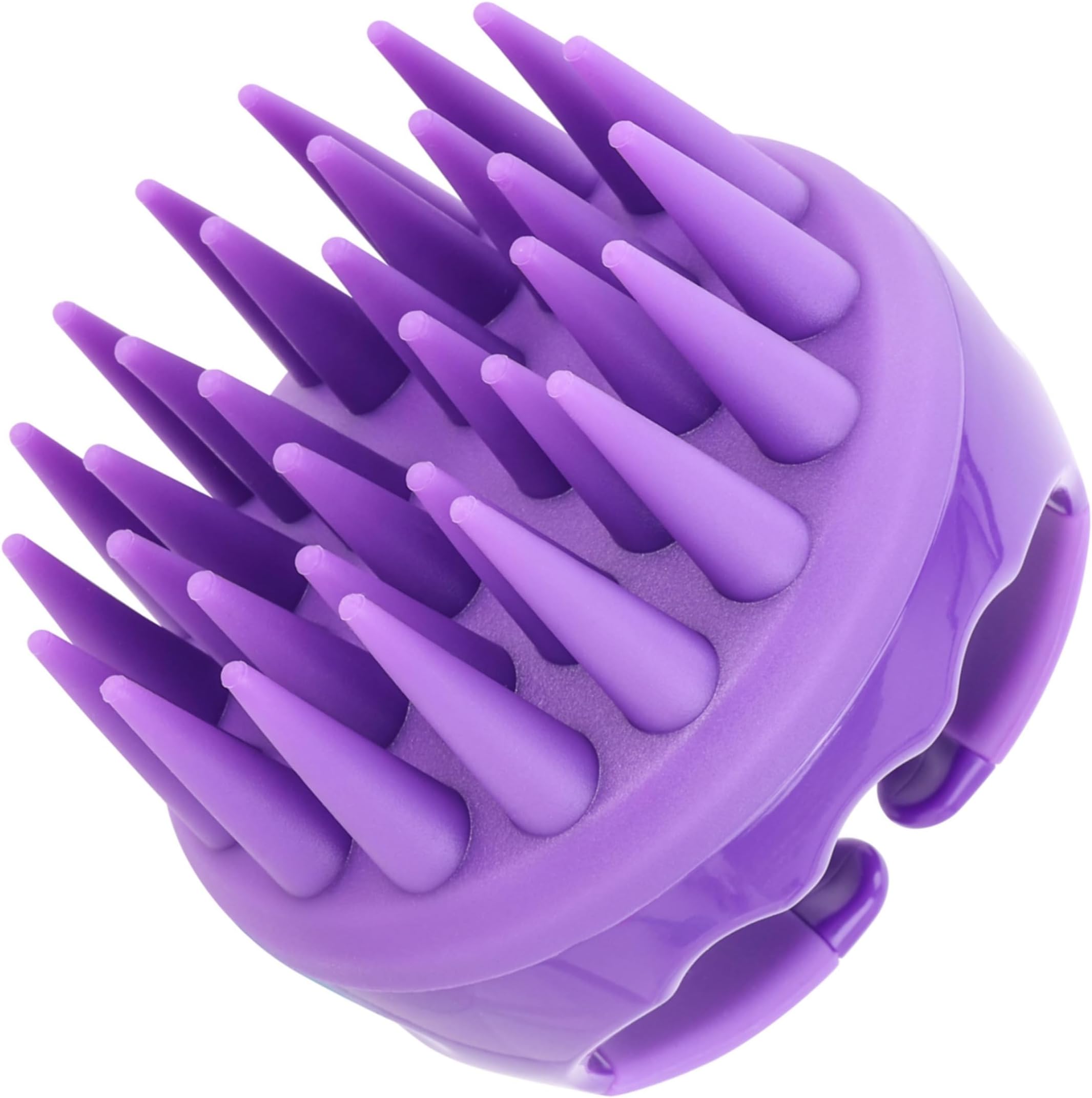 BTYMSSilicone Scalp Scrubber Shampoo Brush with Extra Long Bristles, Hair Scalp Massager Scalp Brush for Hair Growth & Dandruff Removal - Purple