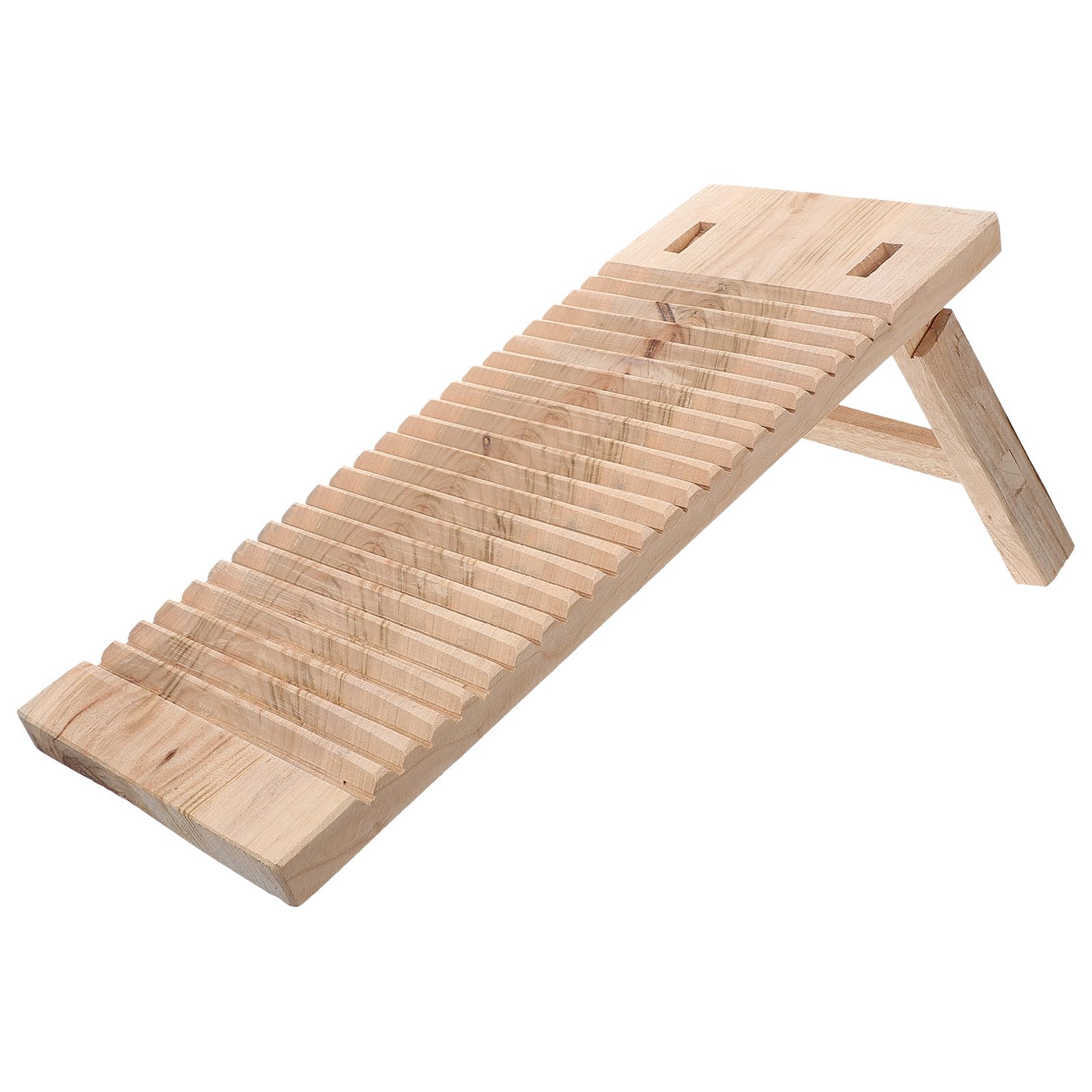 Asse Lavapanni in Legno Solido Piedini, 50x20x2,5 Cm | Finitura Liscia, Colore Kaki, per Capi e Pannolini, Struttura Robusta ad Alta Resistenza