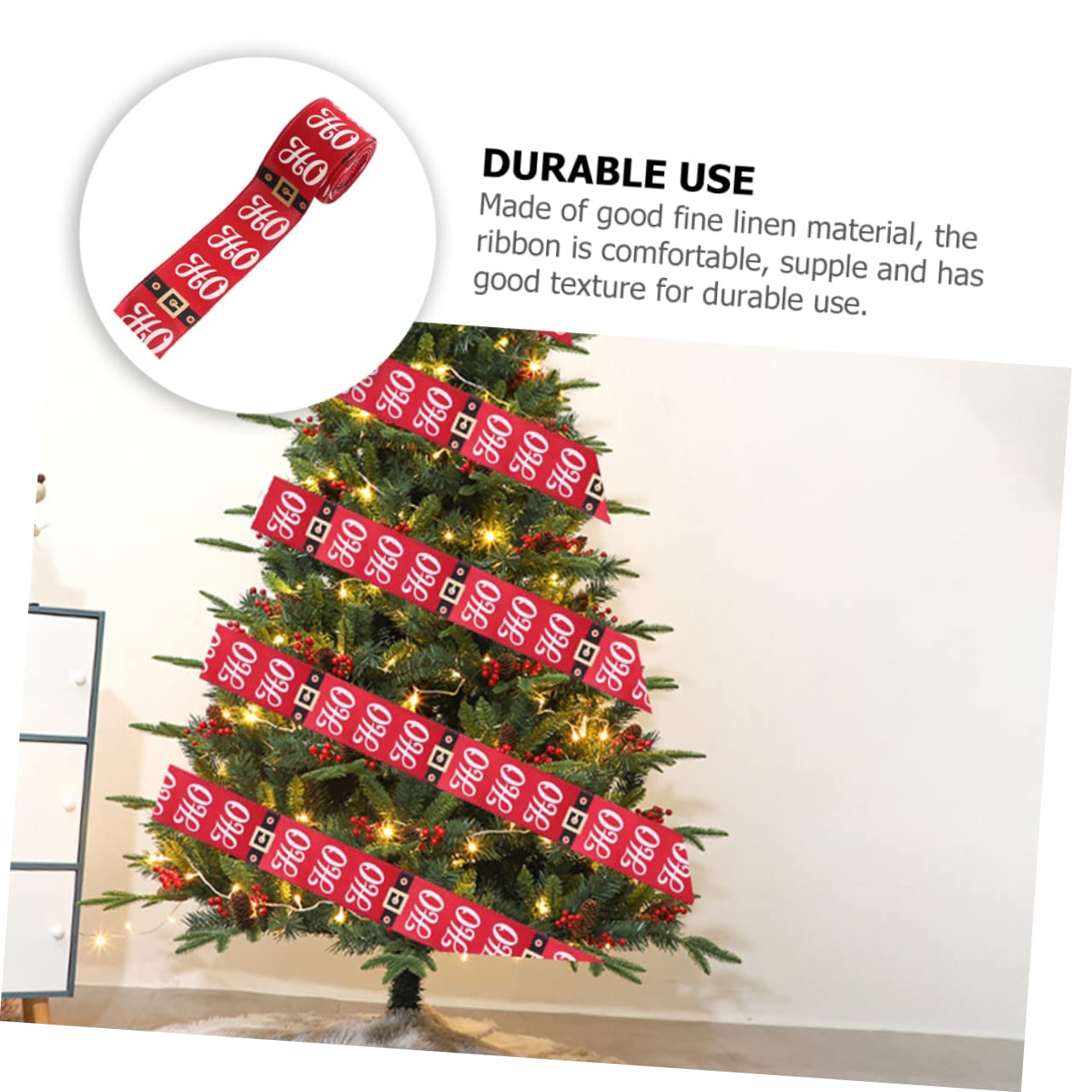 STOBOK 5stücke Weihnachts-dekorationsband Rotes Satinband Für Weihnachtsbaum Geschenkpäckchen Und Bastelprojekte Für Festliche Anlässe Und Kreative Verpackungen