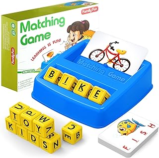 HahaGift Educational Toys for 3 4 5 Year Olds kids Gifts, Matching Spell Game Toys Age 3 4 5, Letter Recognition Spelling and Reading Learning Montessori Toys for 2 3 Year Olds