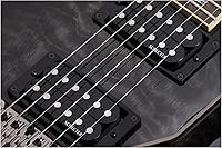 Vista 8 de Schecter Omen Extreme-6 FR - Guitarra eléctrica transparente en color negro con Knox Gear 2 artículos